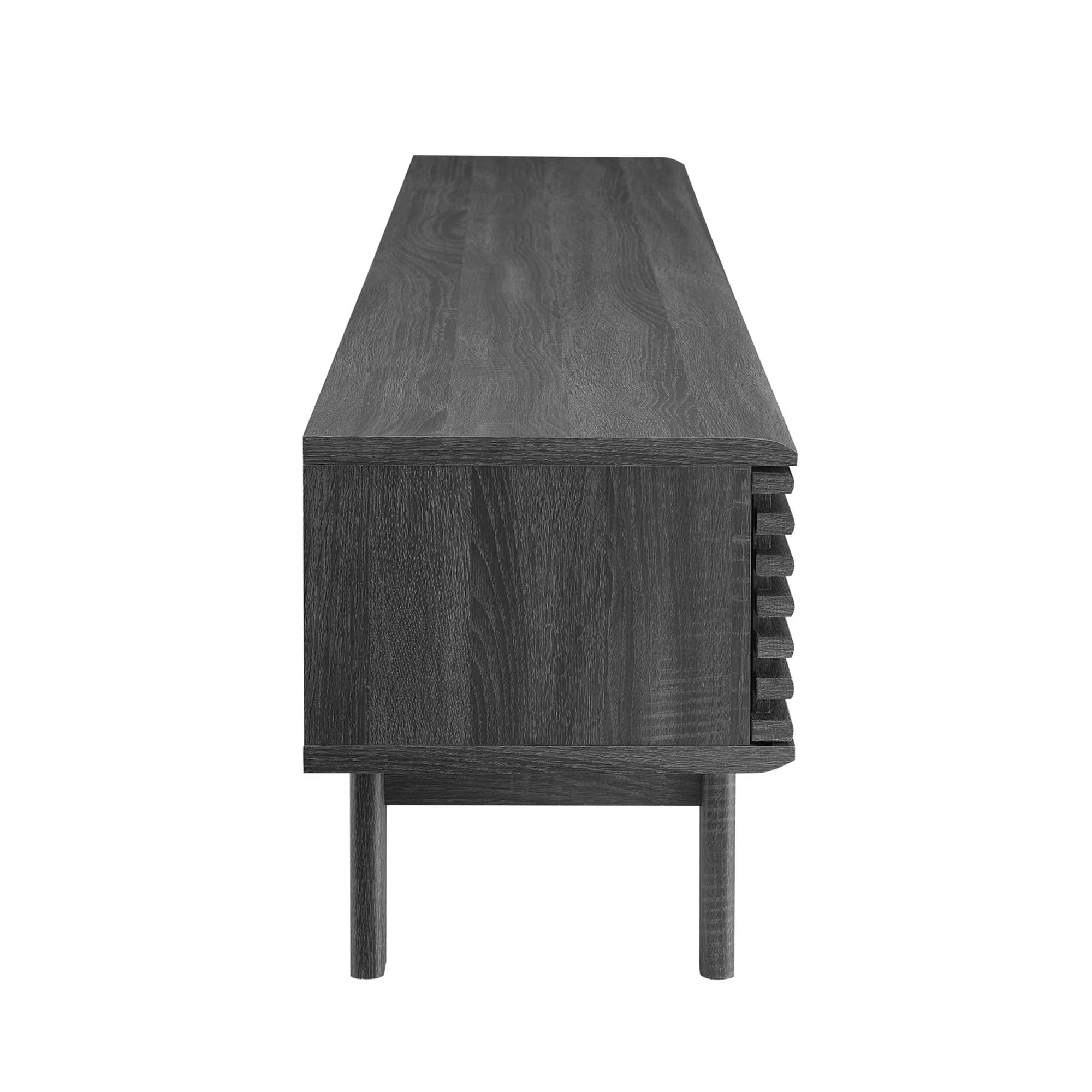 Render 70" Entertainment Center TV Stand, Charcoal
