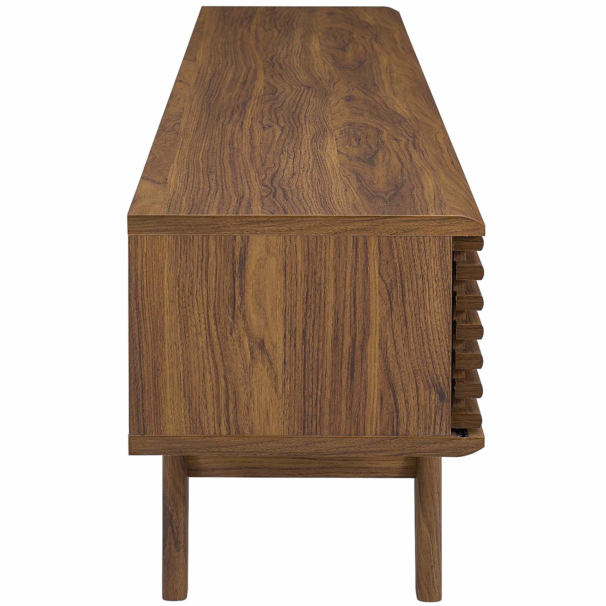 Render 70" Entertainment Center TV Stand, Walnut Walnut