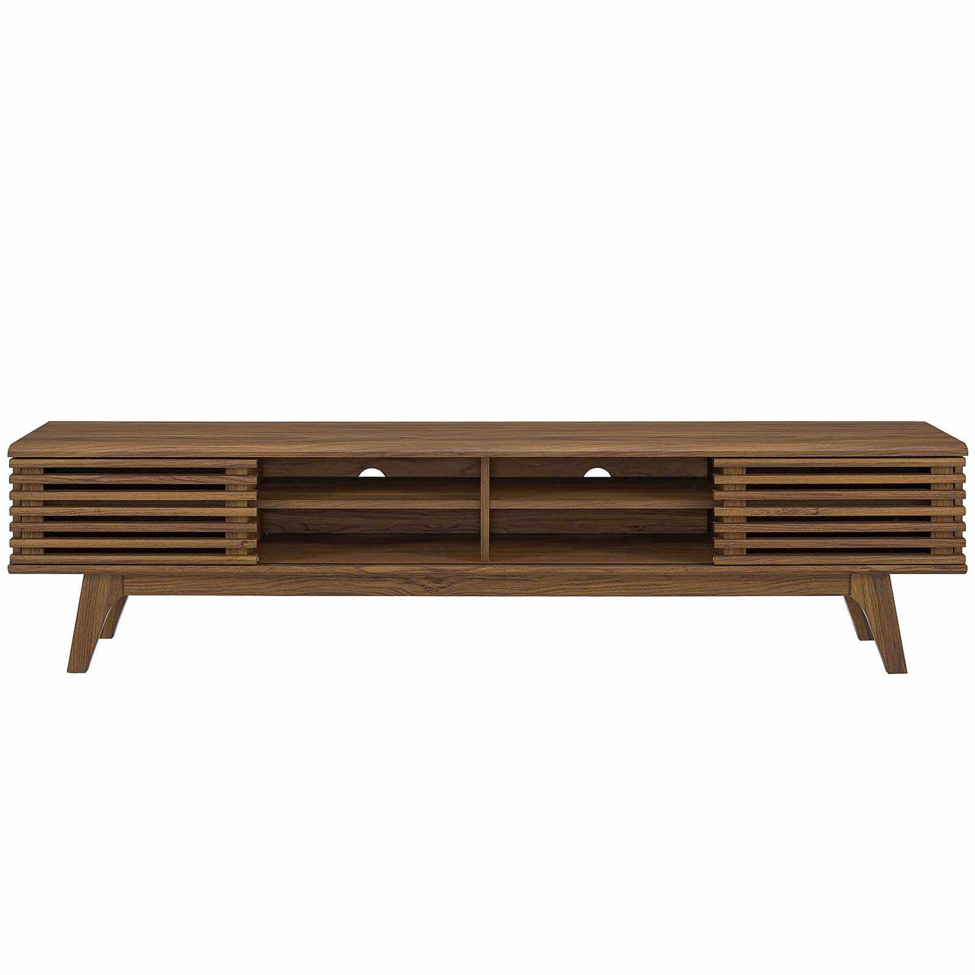 Render 70" Entertainment Center TV Stand, Walnut Walnut