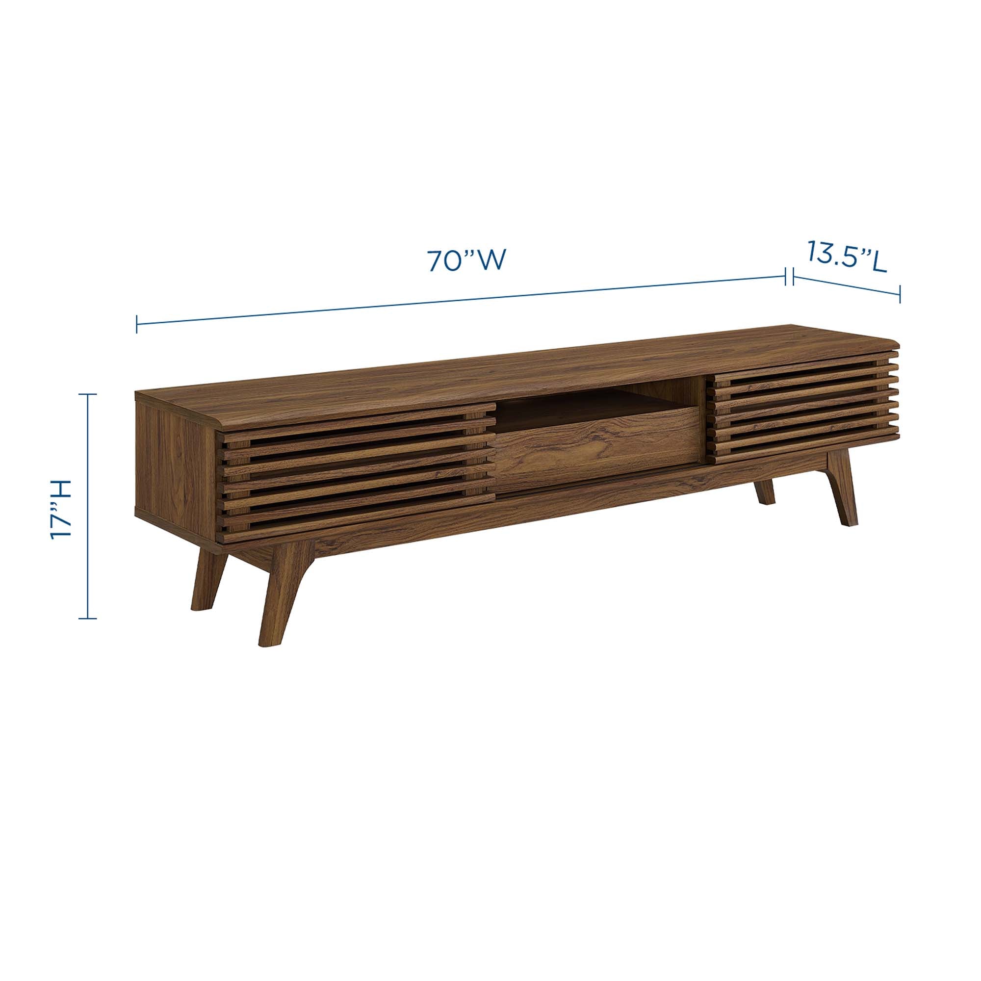 Render 70" TV Stand, Walnut