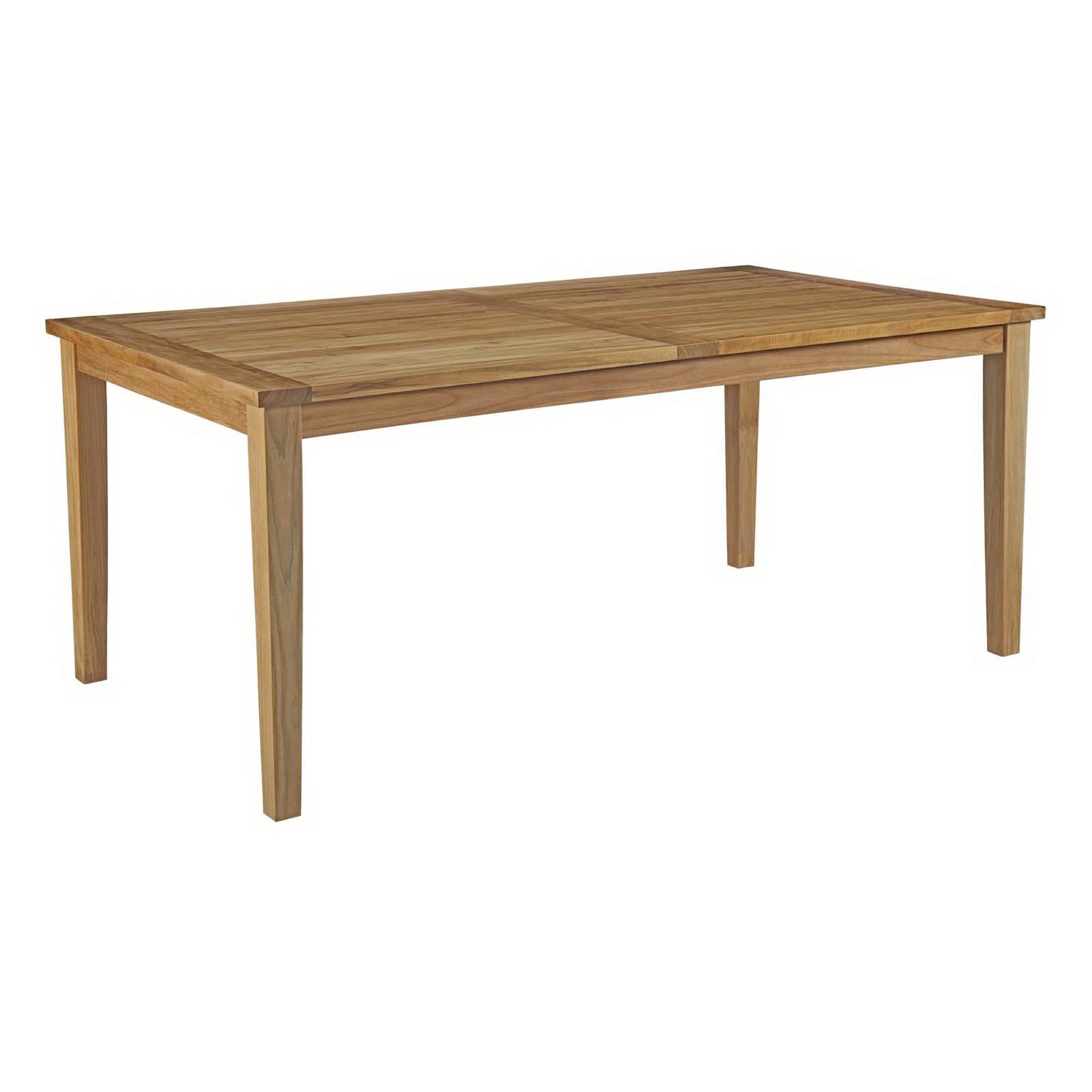 Marina 9 Piece Outdoor Patio Teak Dining Set, Natural White