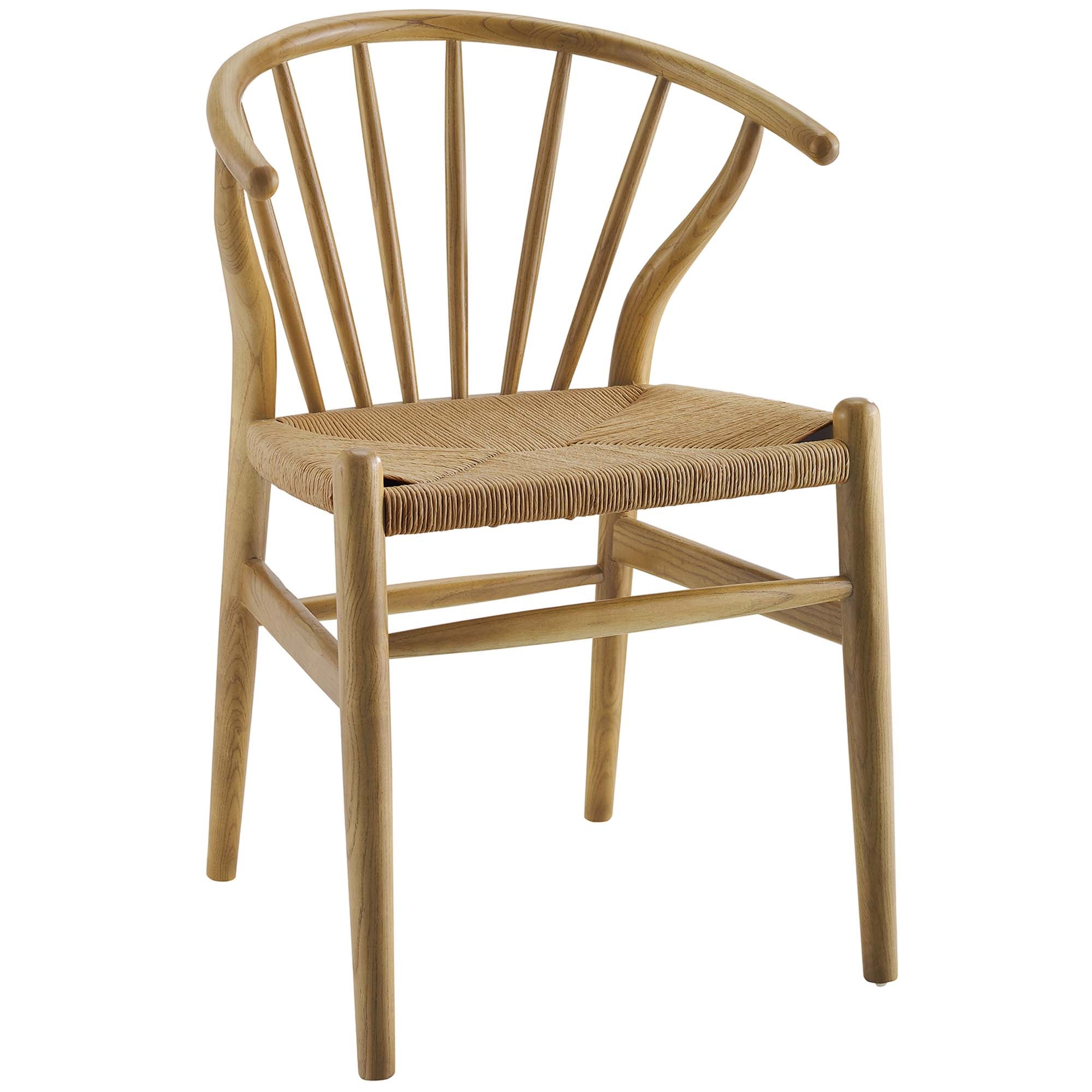 Flourish Spindle Wood Dining Side Chair, Natural