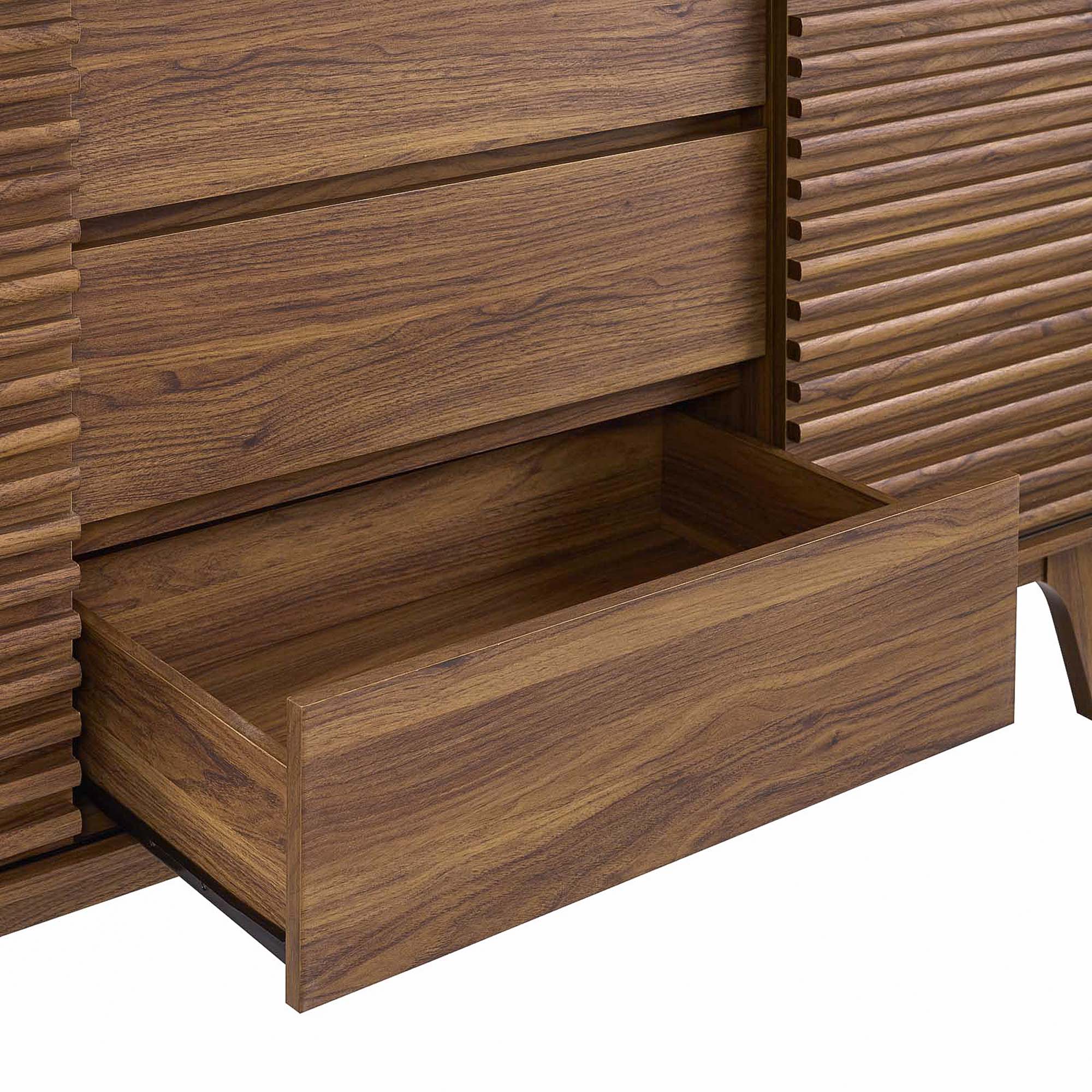 Render 63" Sideboard Buffet Table or TV Stand, Walnut