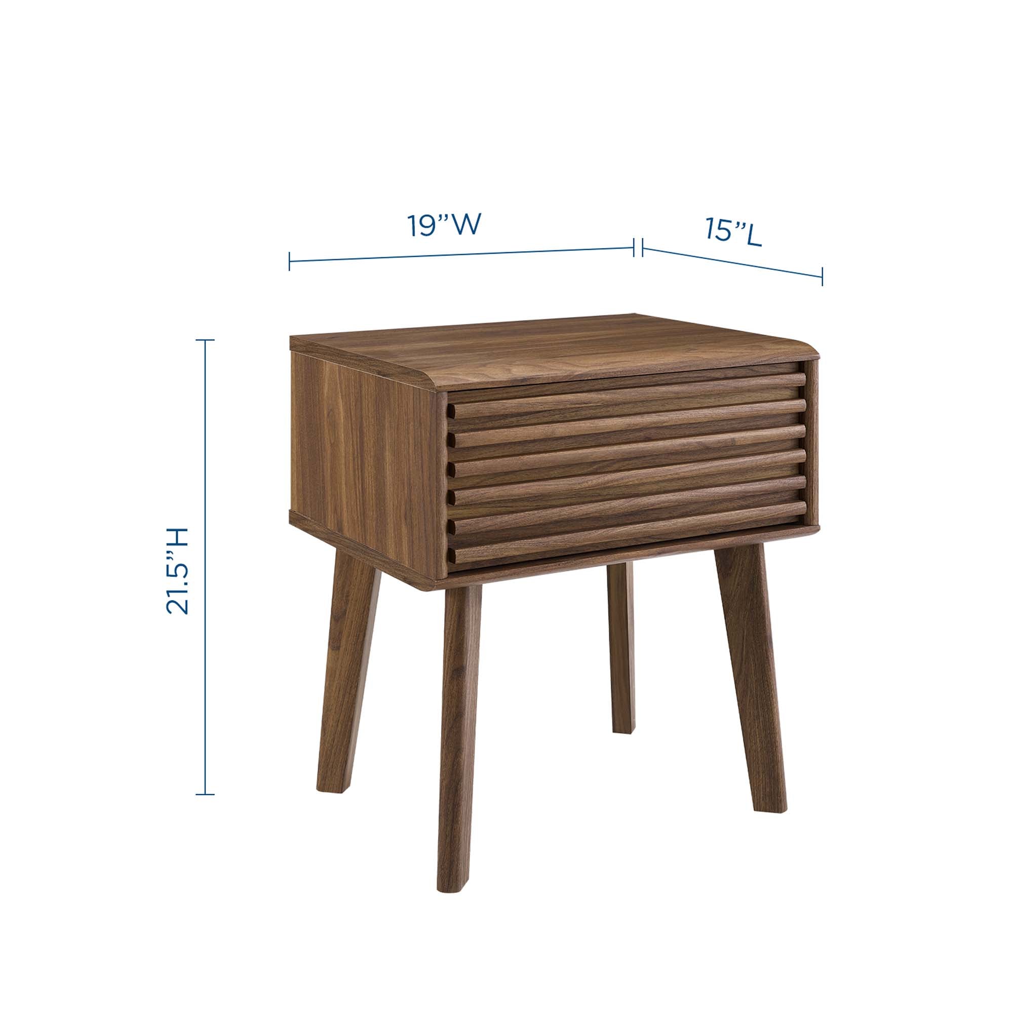 Render End Table, Walnut