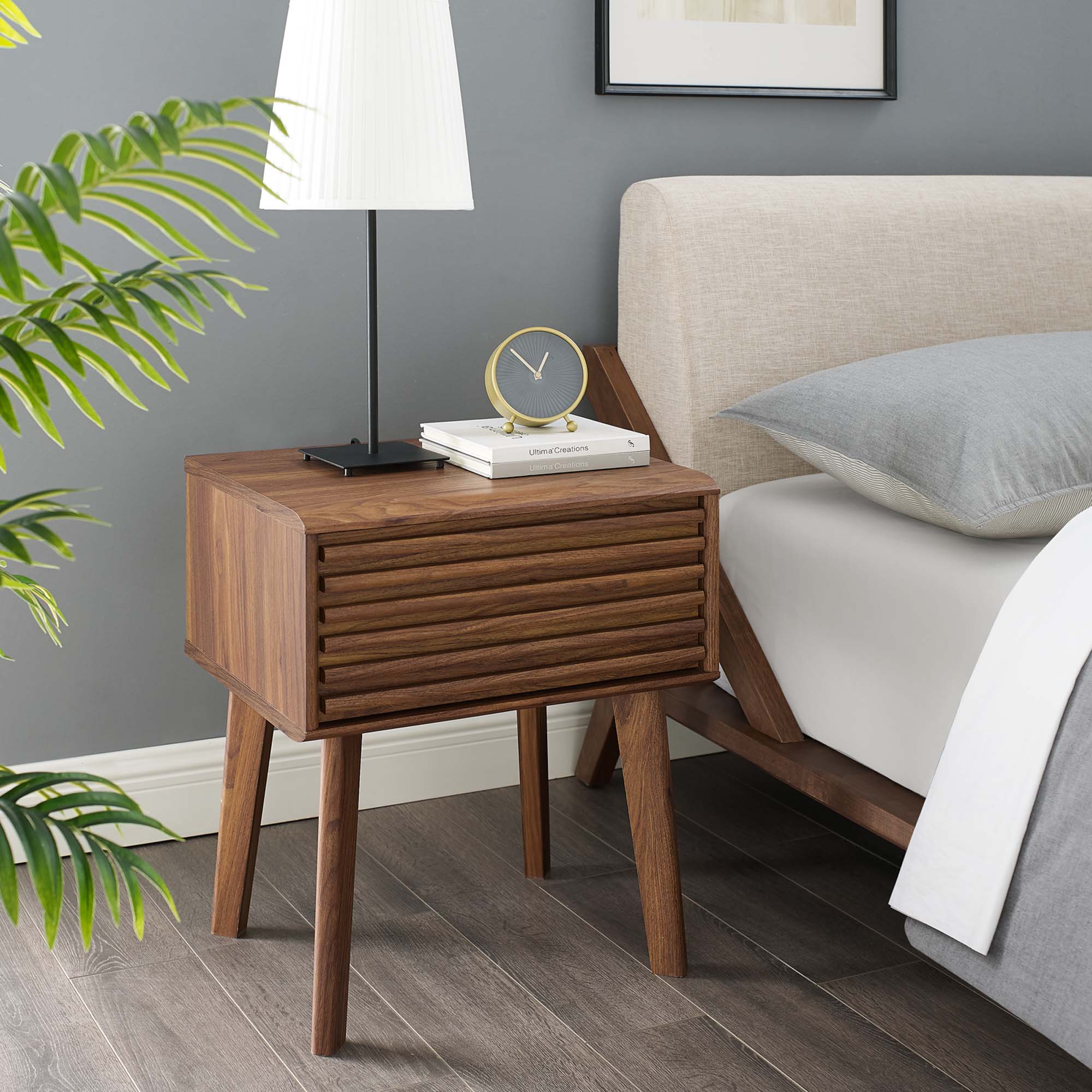 Render End Table, Walnut