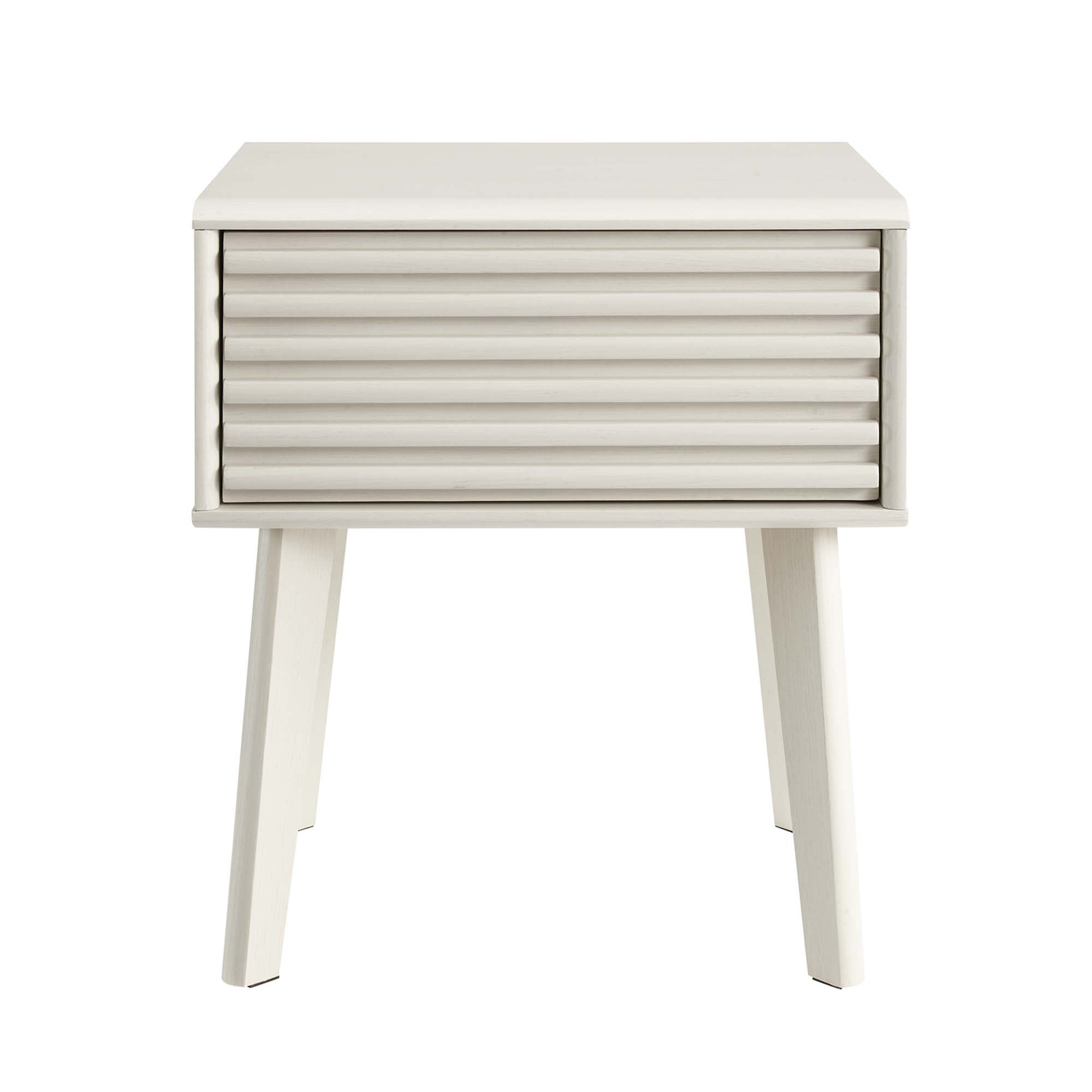 Render End Table, White