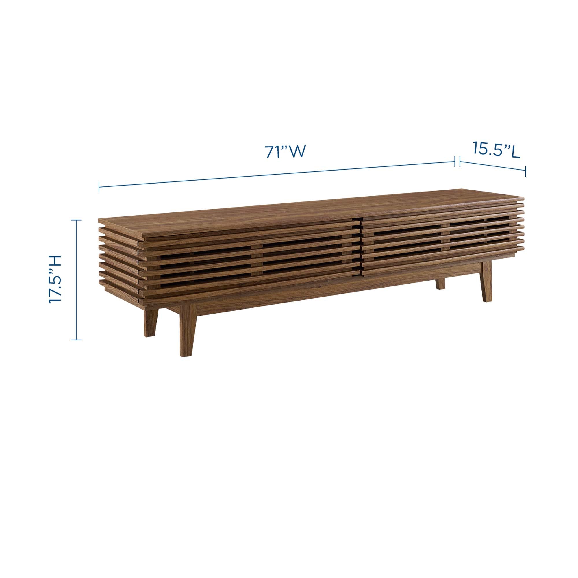 Render 71" TV Stand, Walnut