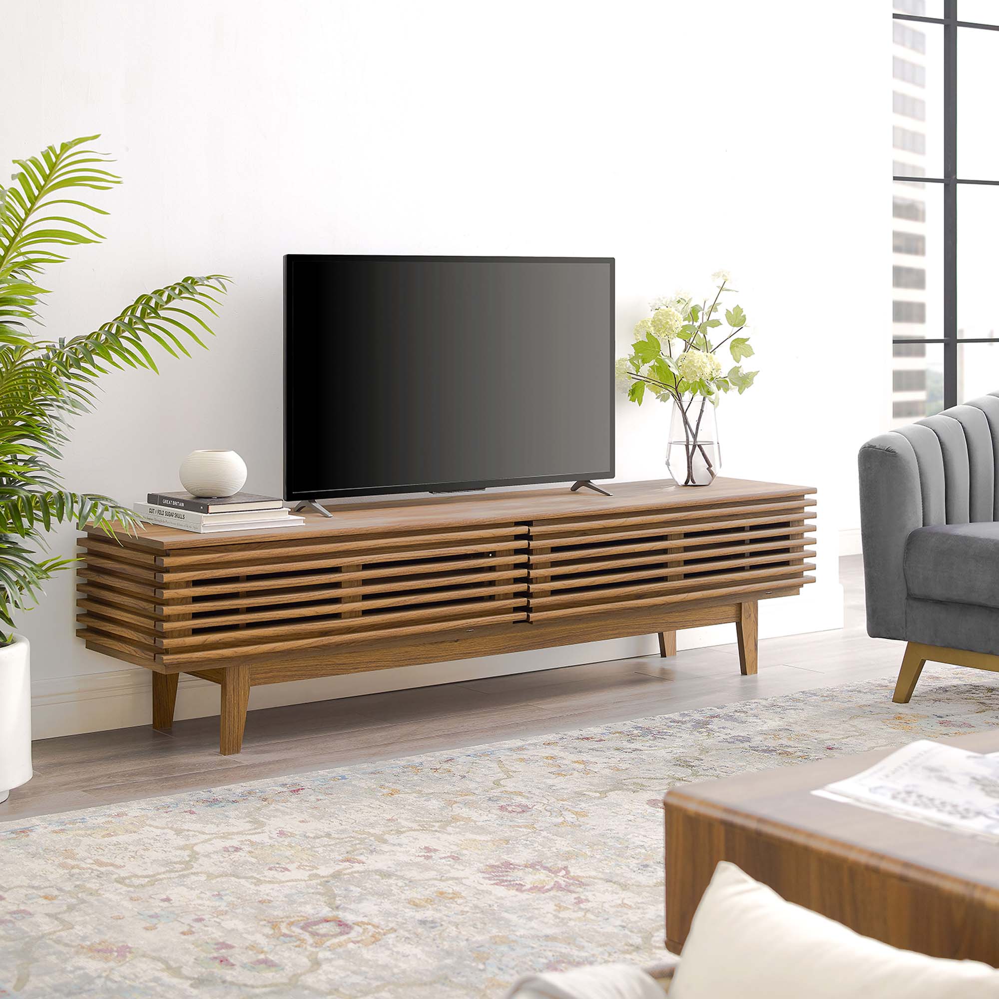 Render 71" TV Stand, Walnut