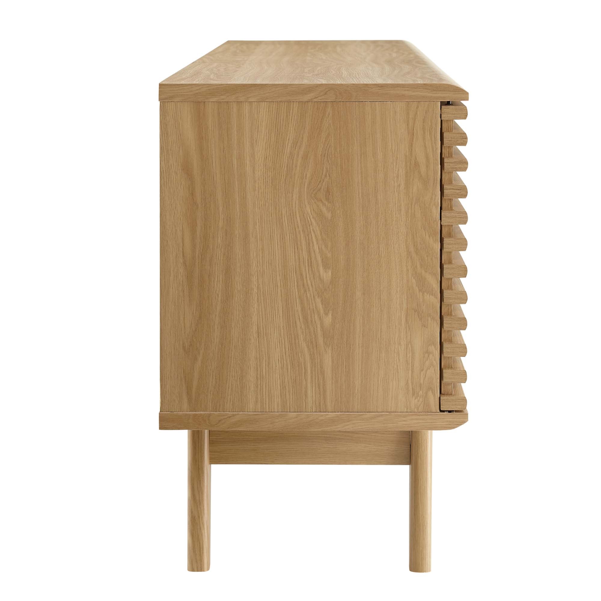 Render 71" Media Console TV Stand, Oak