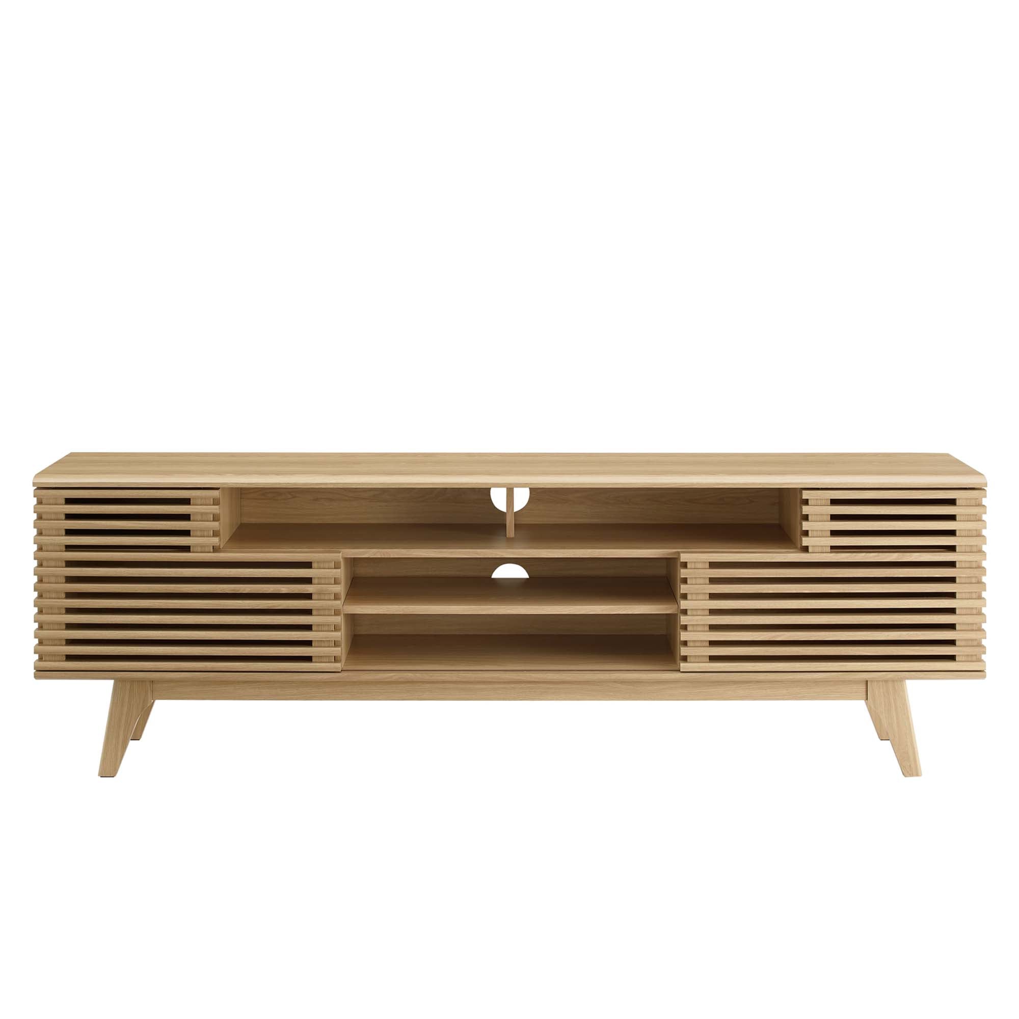 Render 71" Media Console TV Stand, Oak