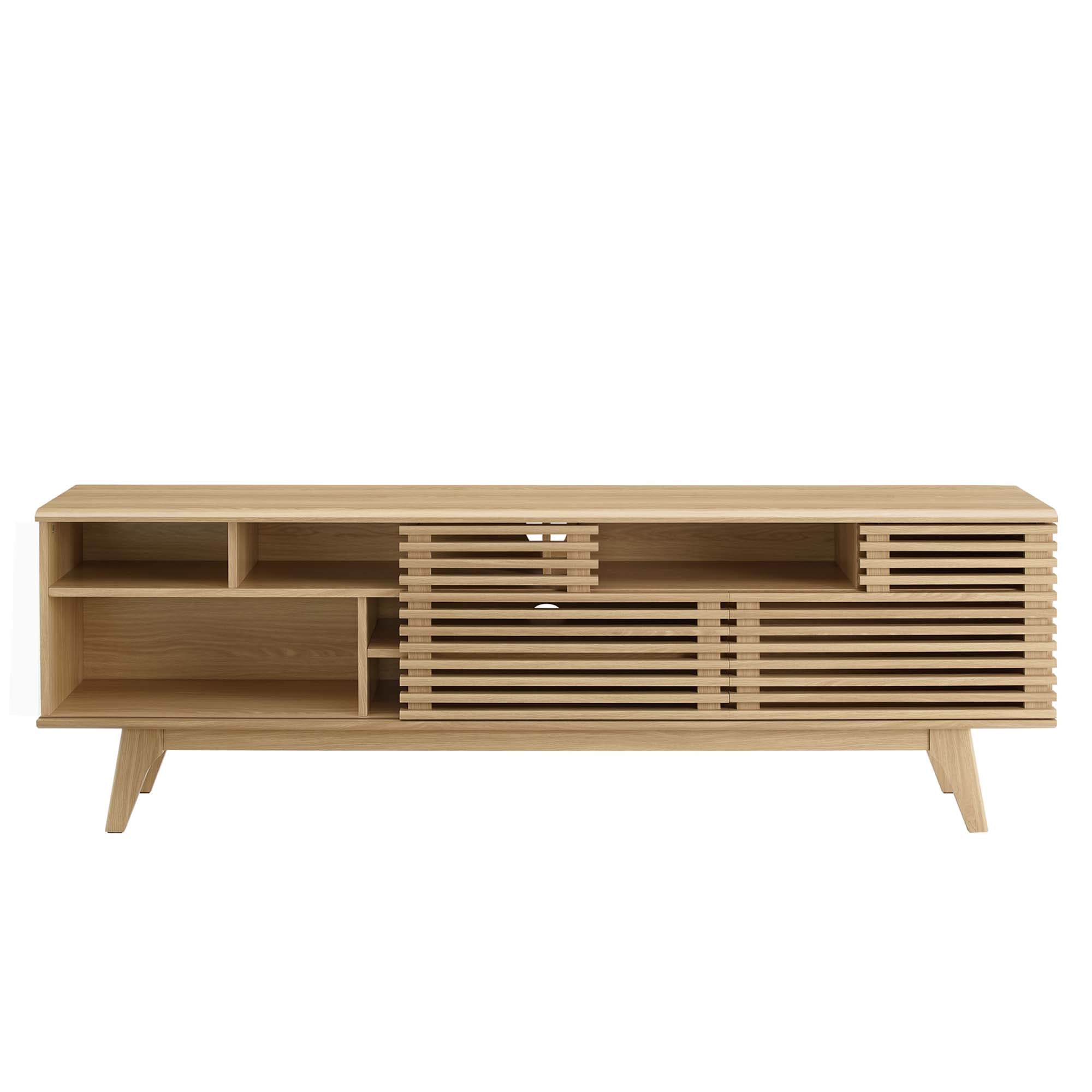 Render 71" Media Console TV Stand, Oak