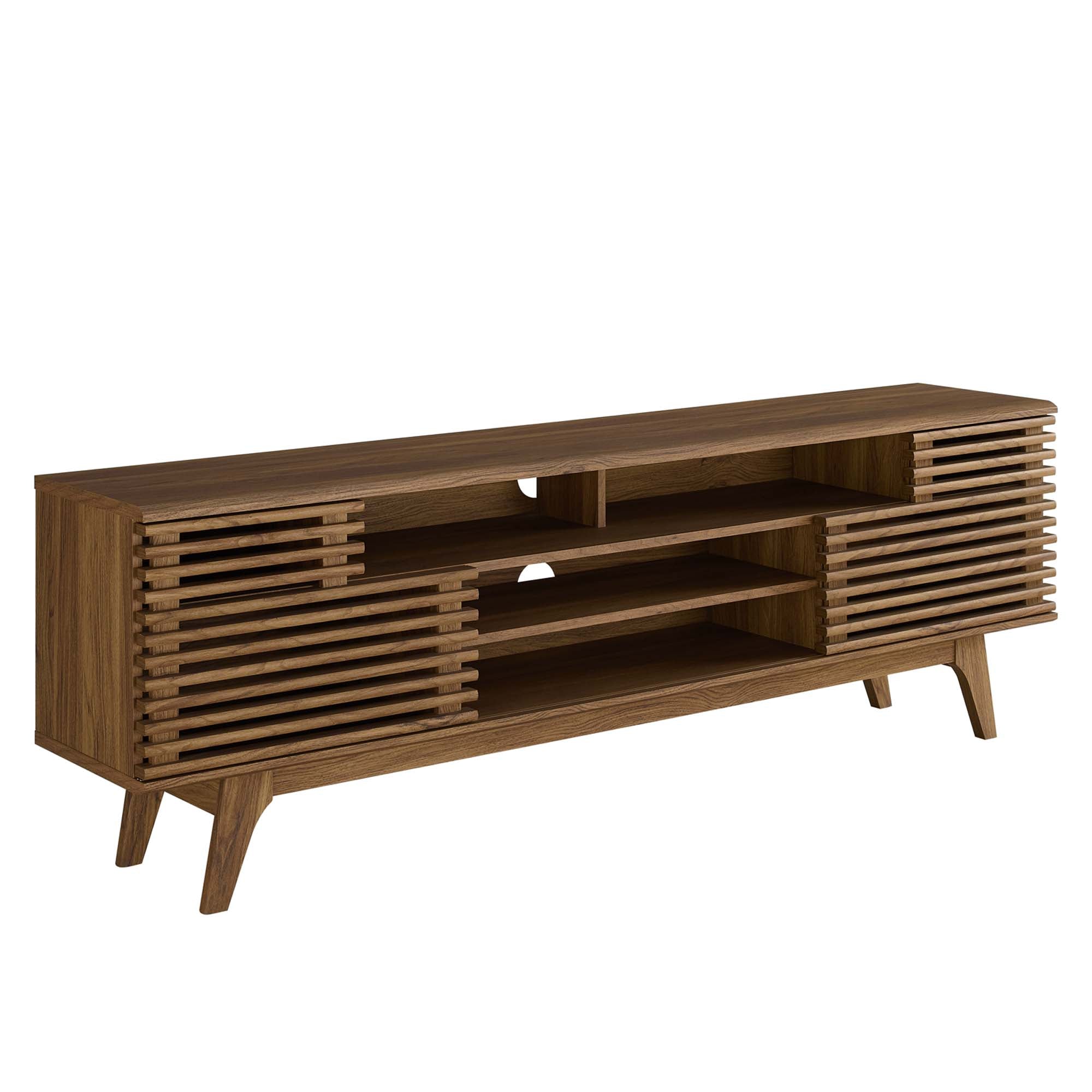 Render 71" Media Console TV Stand, Walnut