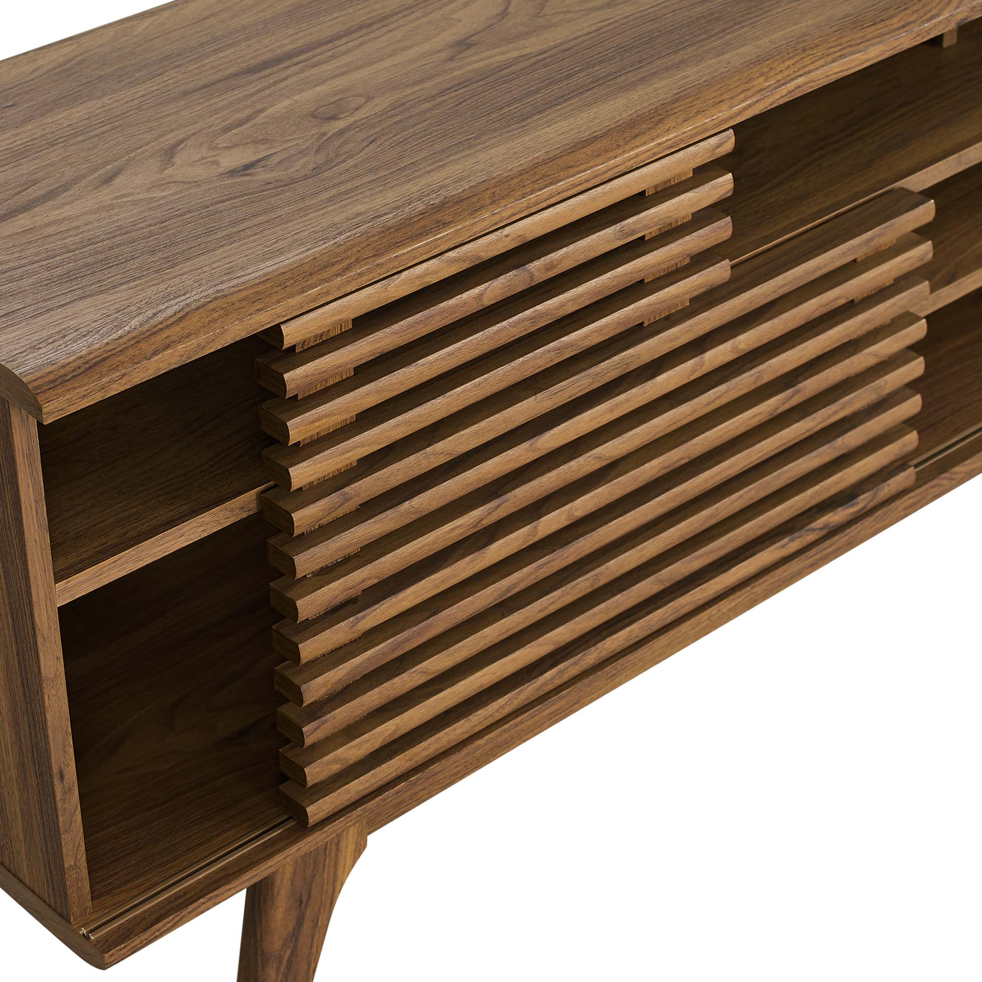 Render 71" Media Console TV Stand, Walnut