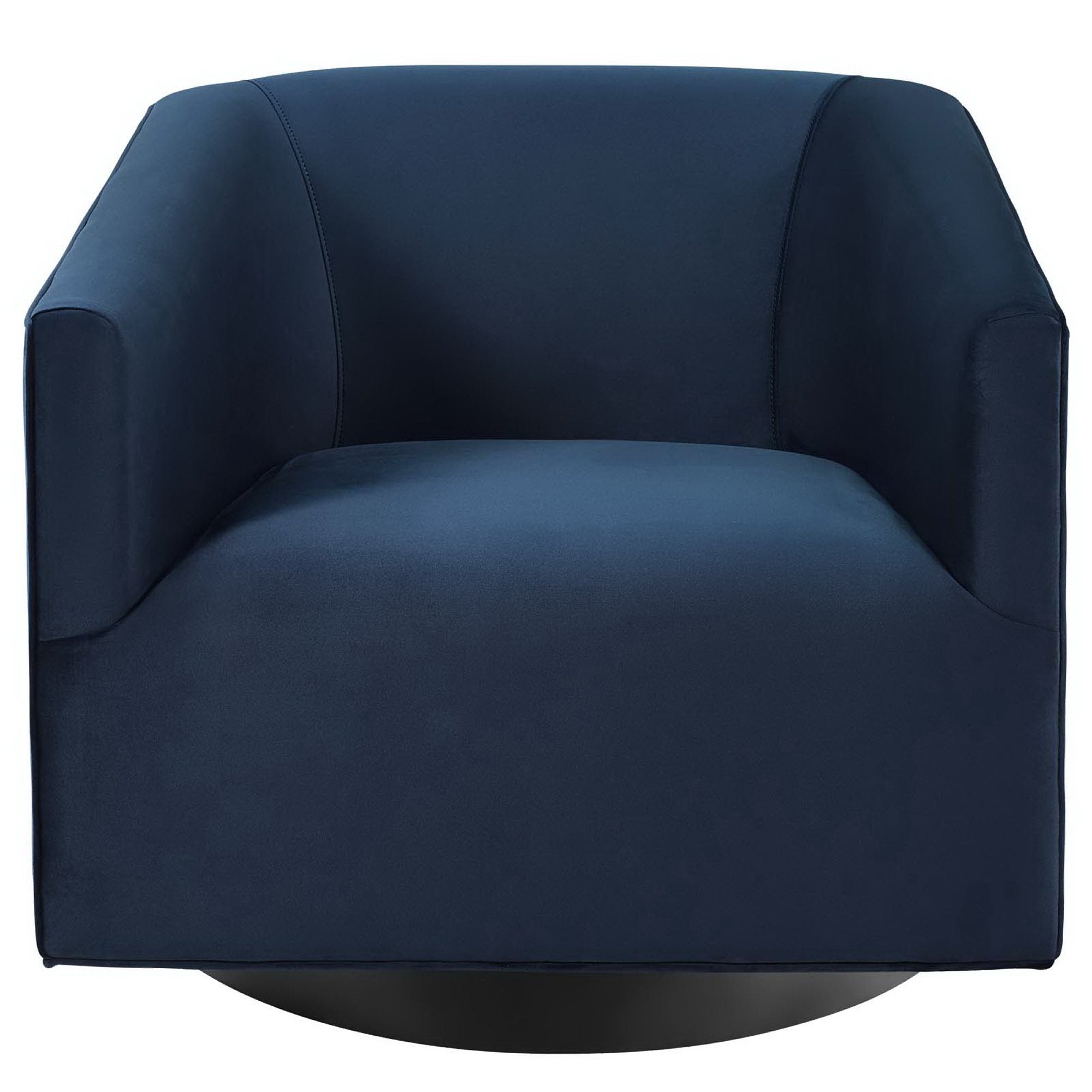 Twist Accent Lounge Performance Velvet Swivel Chair, Midnight Blue