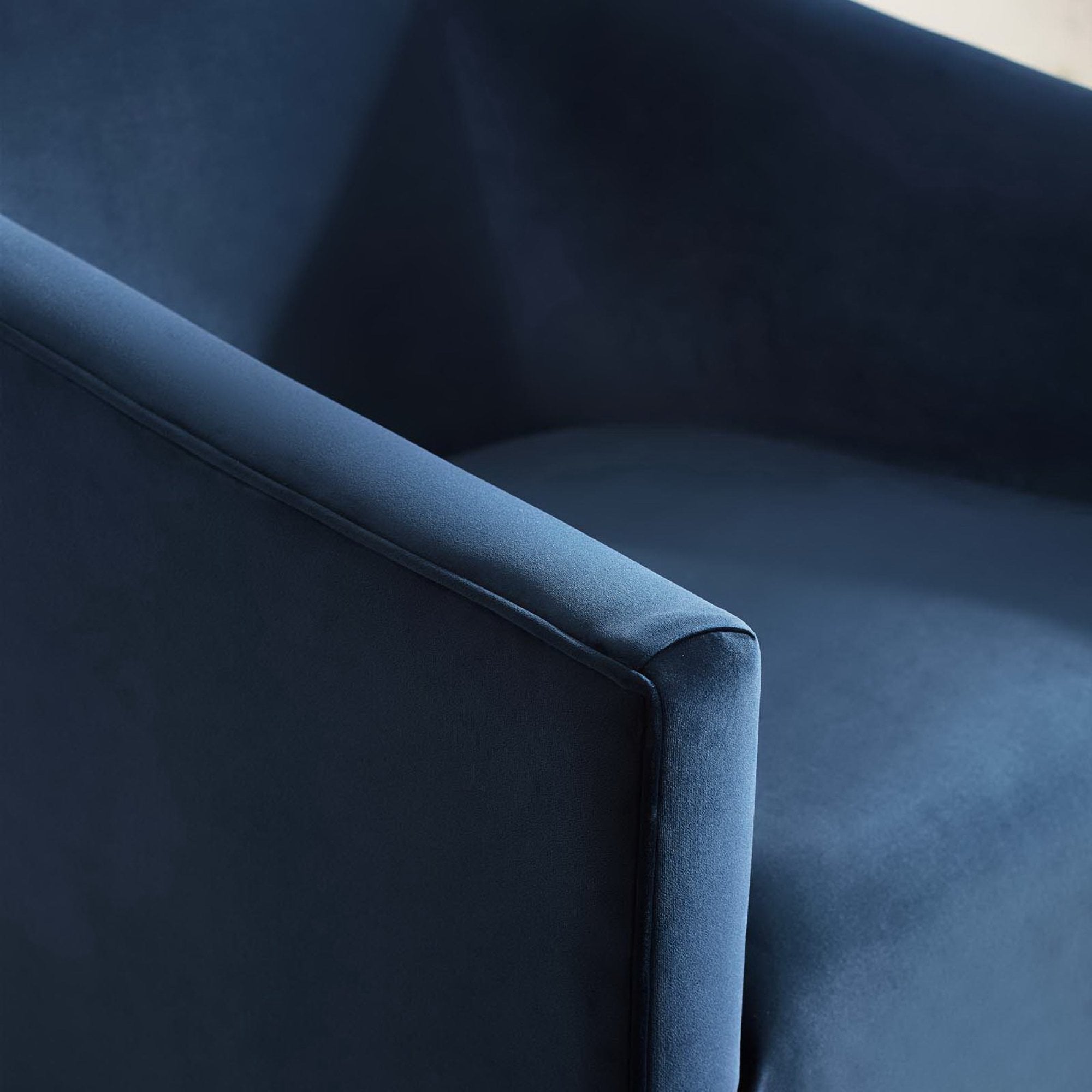 Twist Accent Lounge Performance Velvet Swivel Chair, Midnight Blue