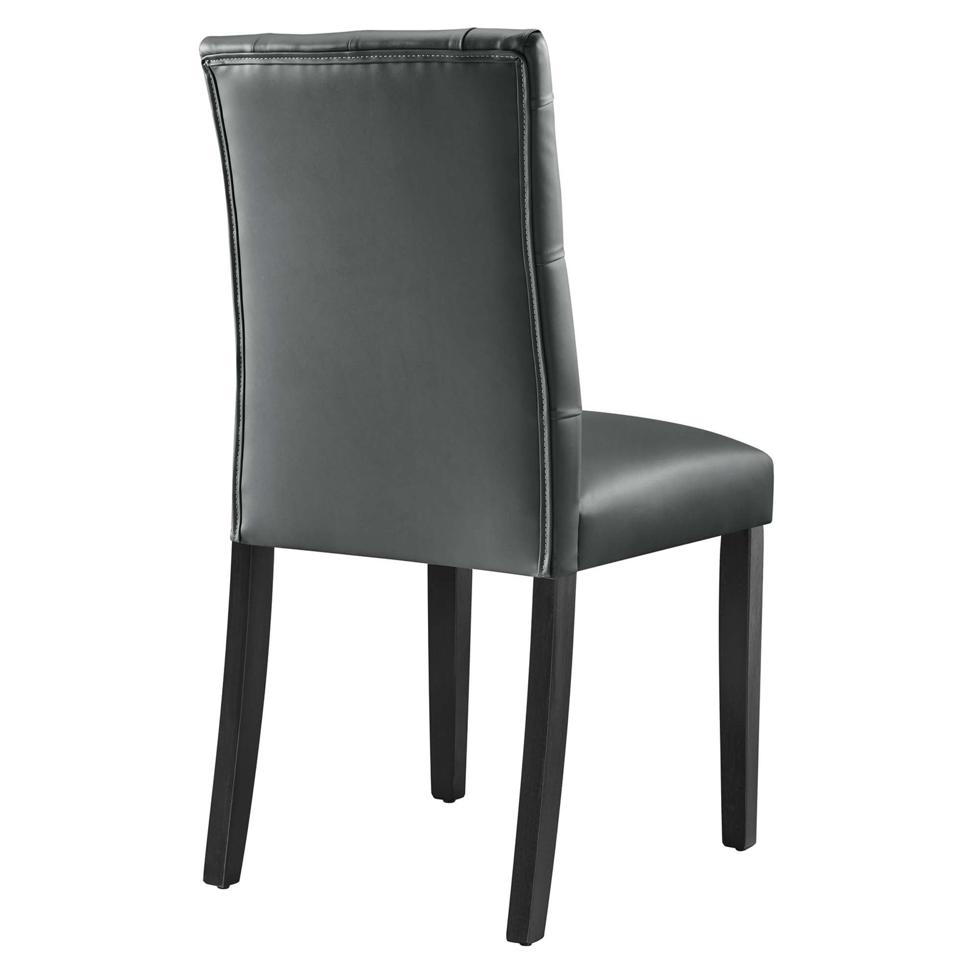 Duchess Vinyl Dining Chair Set of 2, Gray