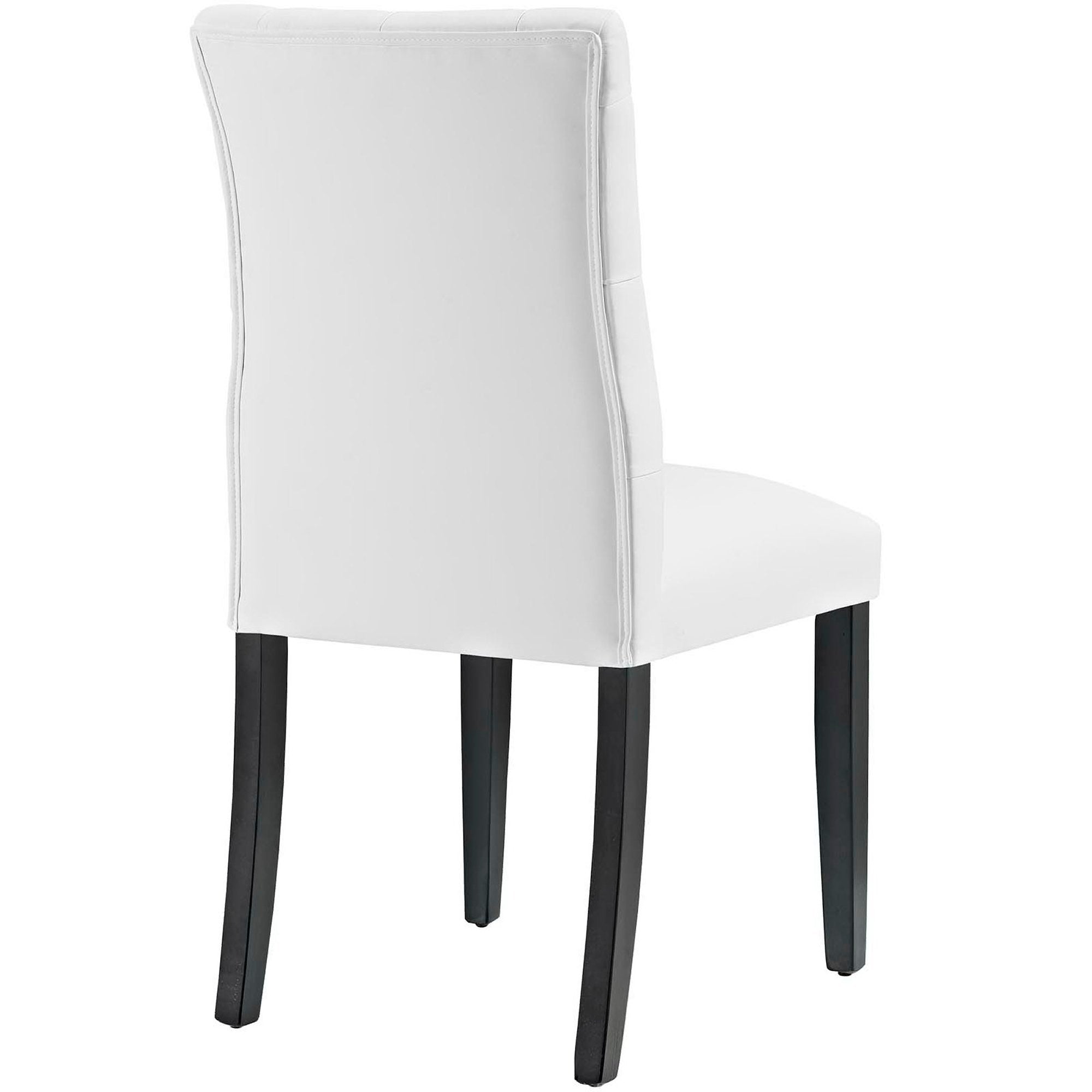 Duchess Vinyl Dining Chair Set of 2, White