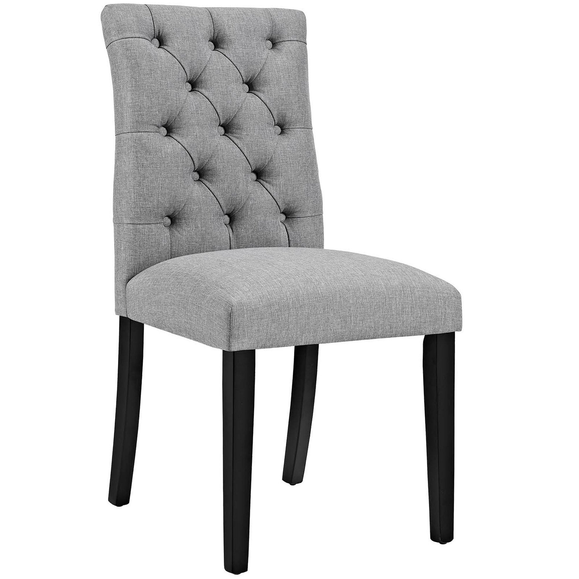 Duchess Fabric Dining Chair Set of 4, Light Gray