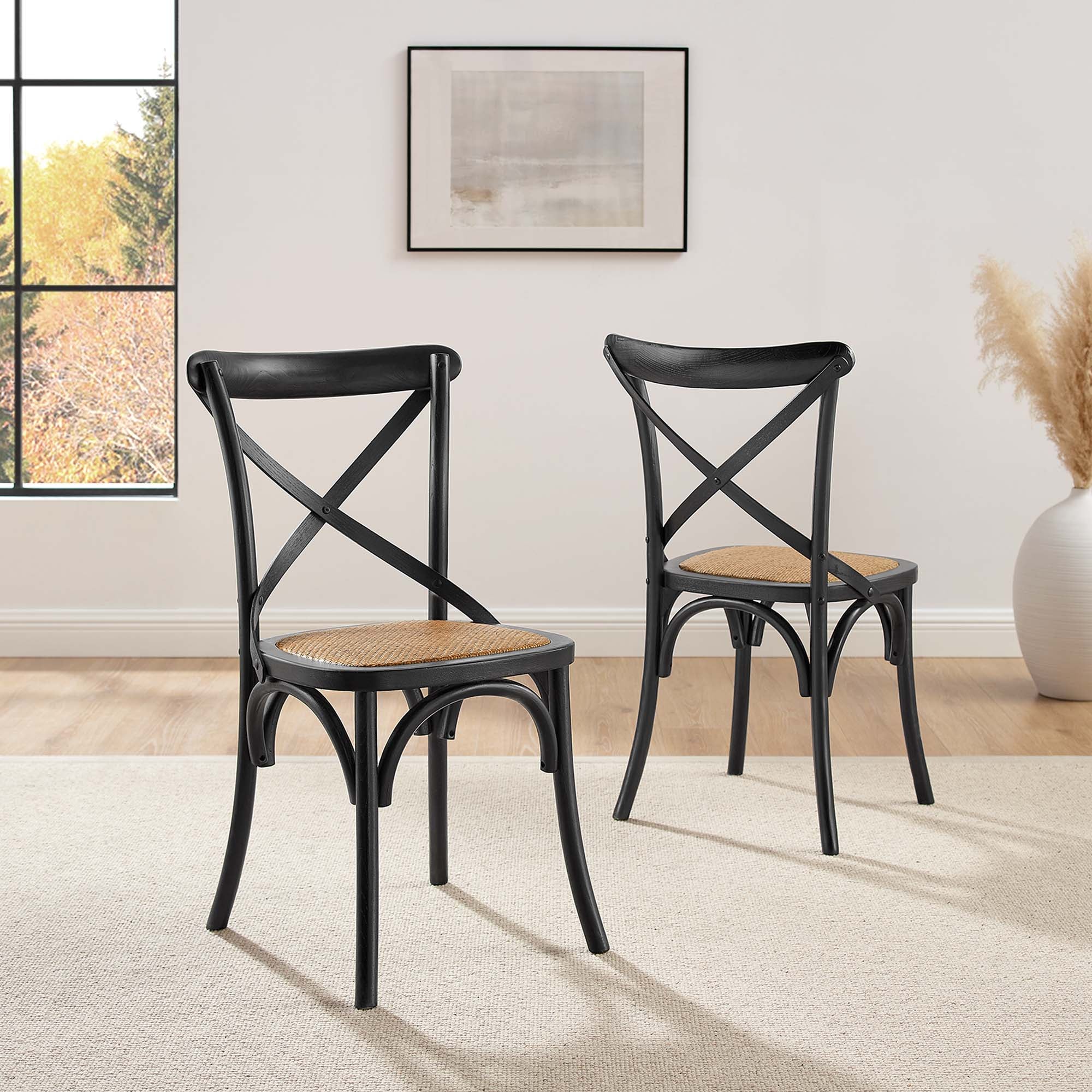 Gear Dining Side Chair Set of 2, Black