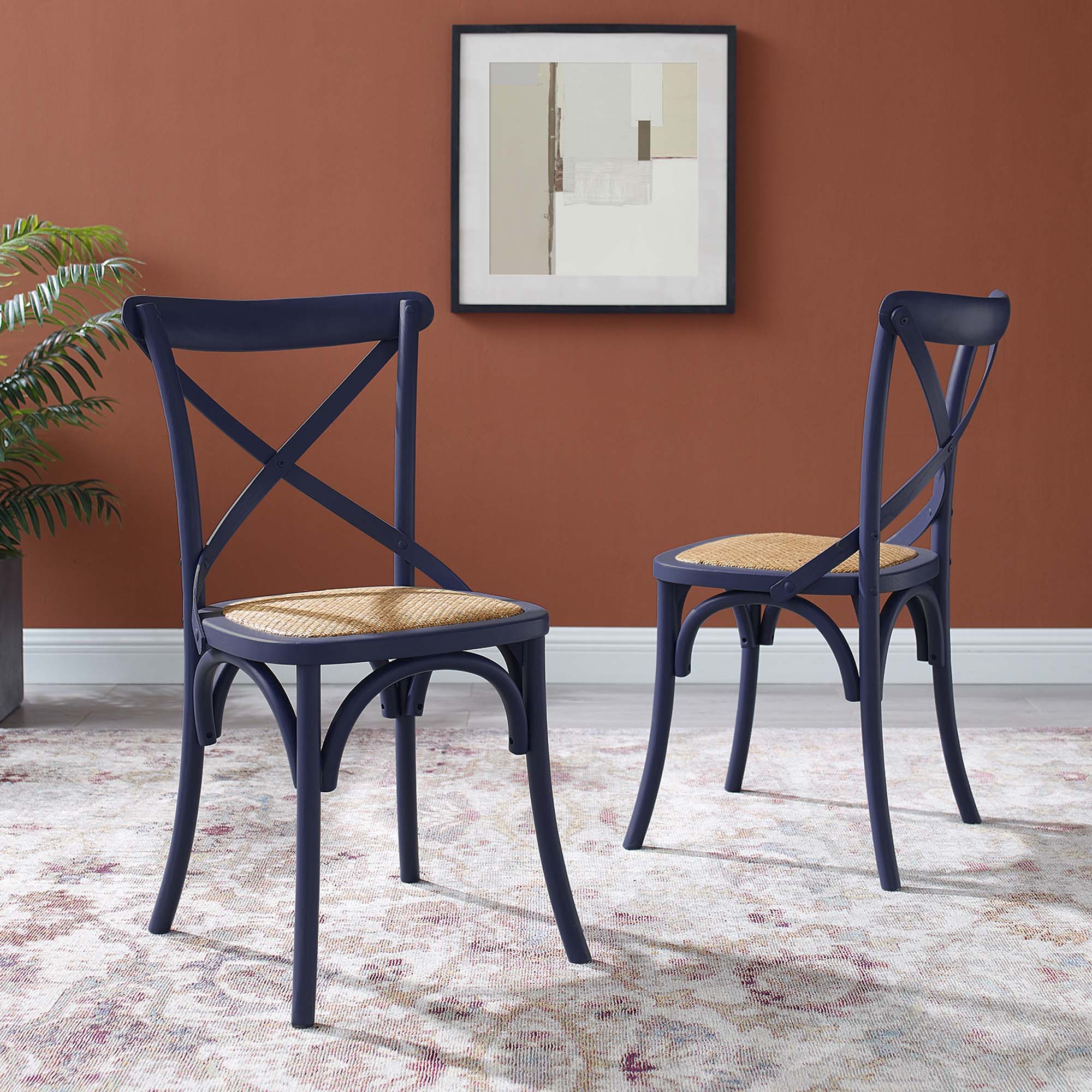 Gear Dining Side Chair Set of 2, Midnight Blue