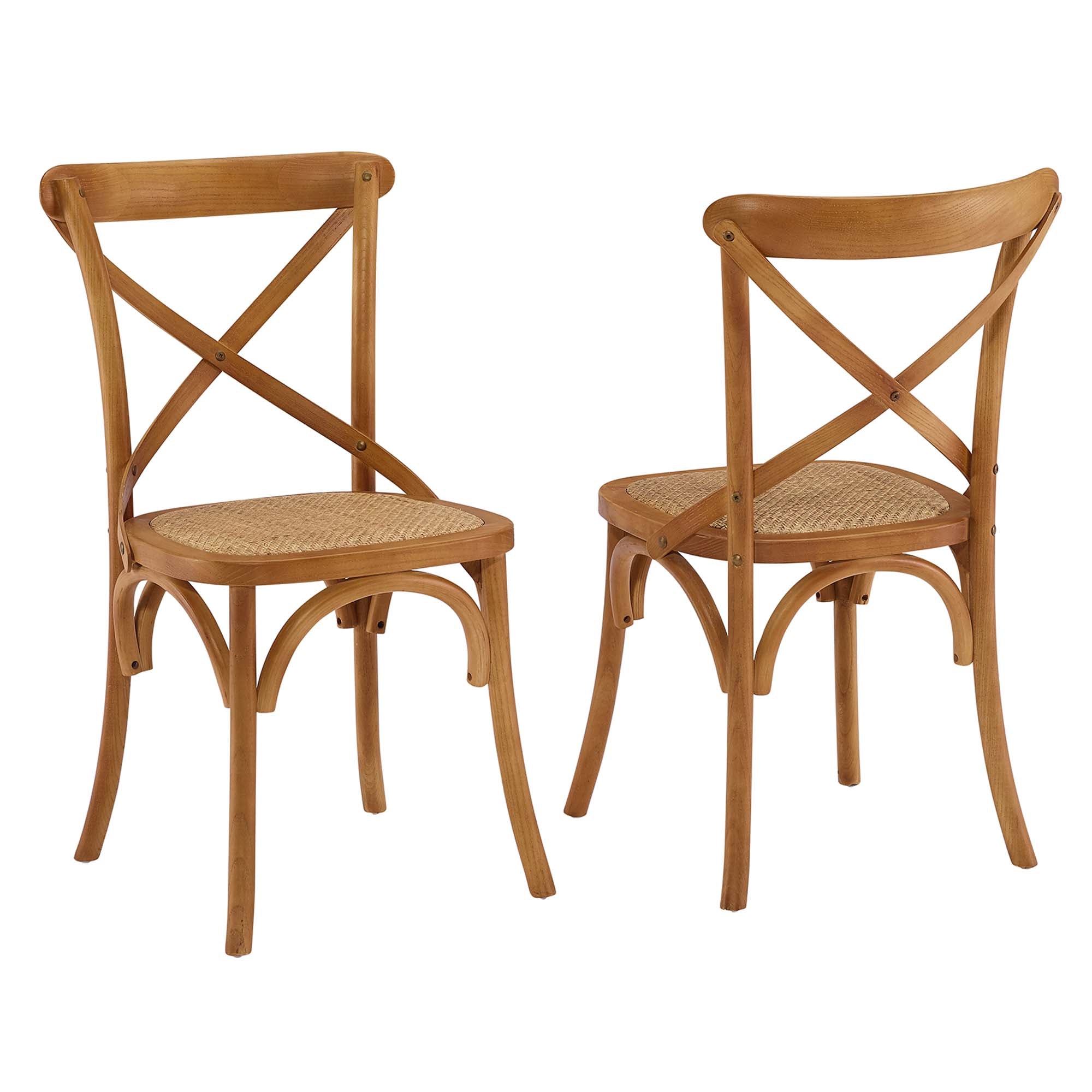 Gear Dining Side Chair Set of 2, Walnut
