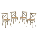 Gear Dining Side Chair Set of 4, Gray