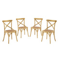 Gear Dining Side Chair Set of 4, Natural