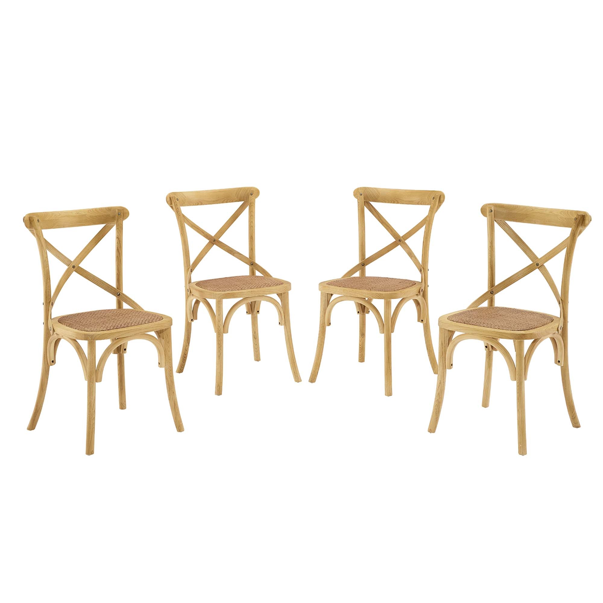 Gear Dining Side Chair Set of 4, Natural