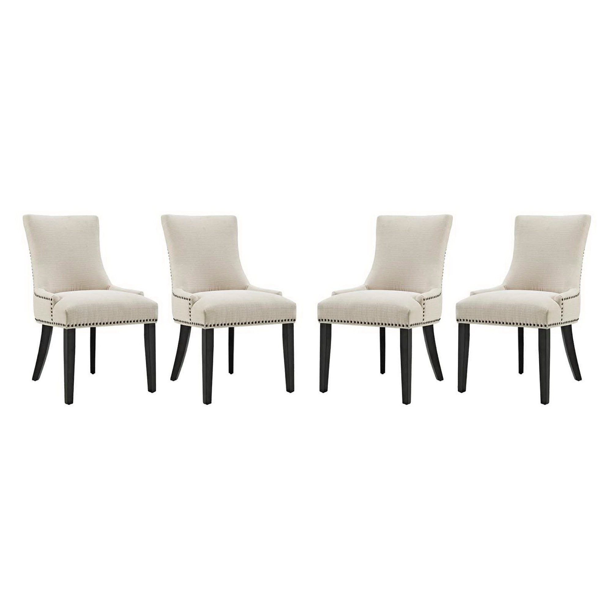 Marquis Fabric Dining Chair Set of 4, Beige
