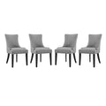 Marquis Fabric Dining Chair Set of 4, Light Gray