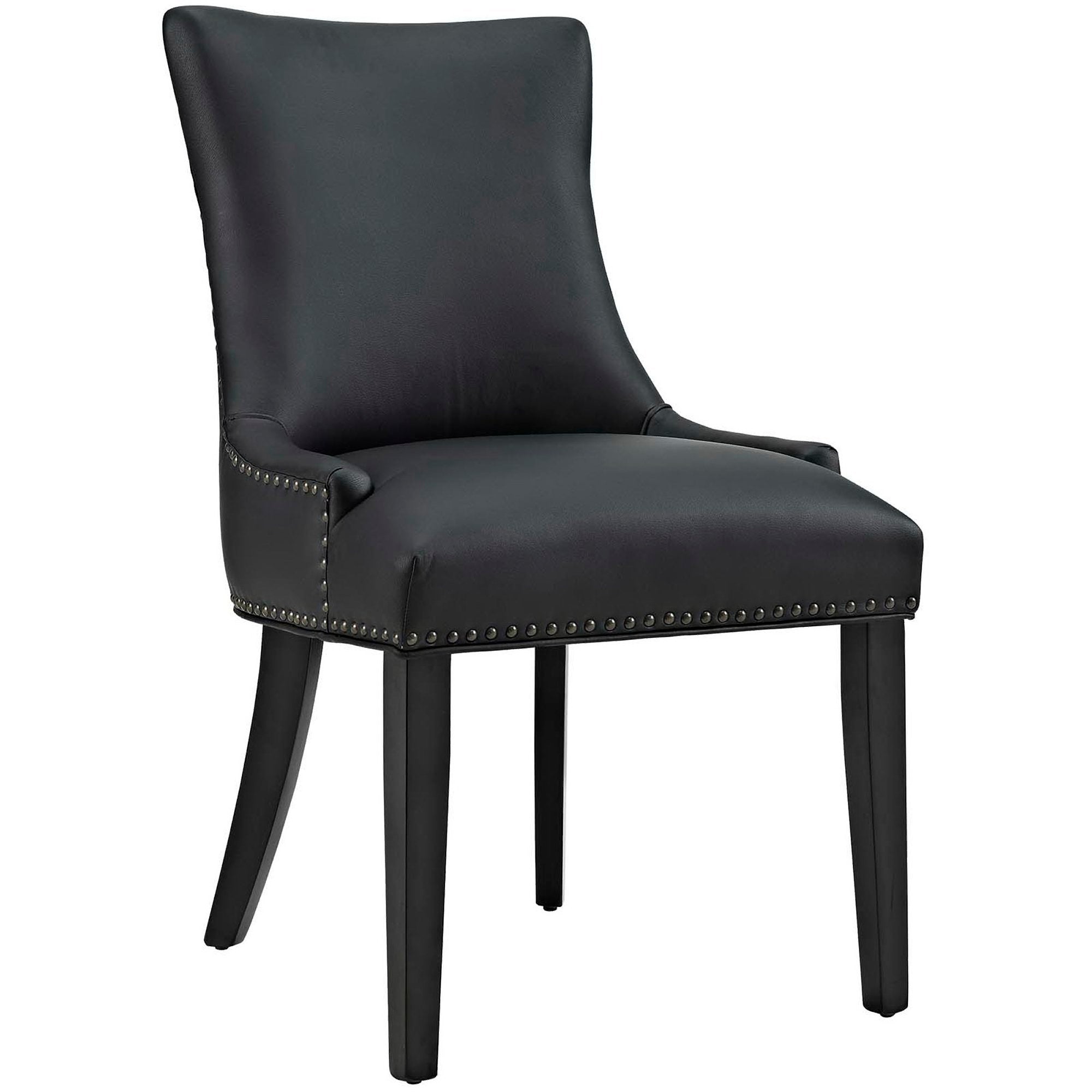 Marquis Faux Leather Dining Chair Set of 4, Black