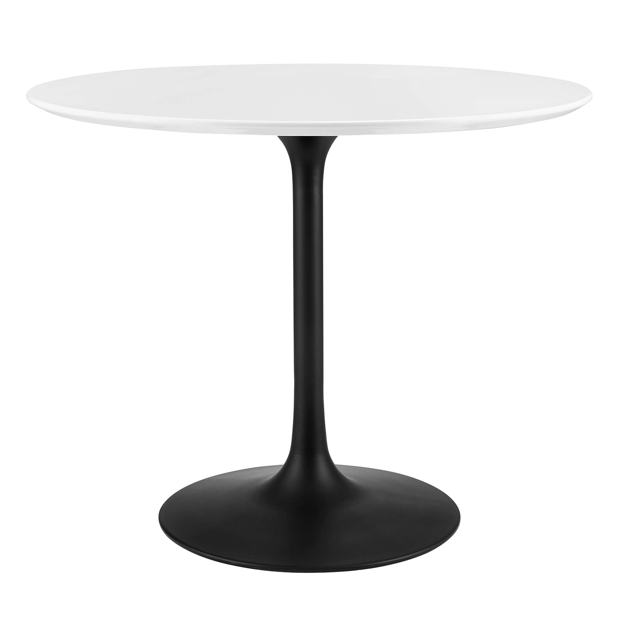 Lippa 36" Round Wood Dining Table, Black White