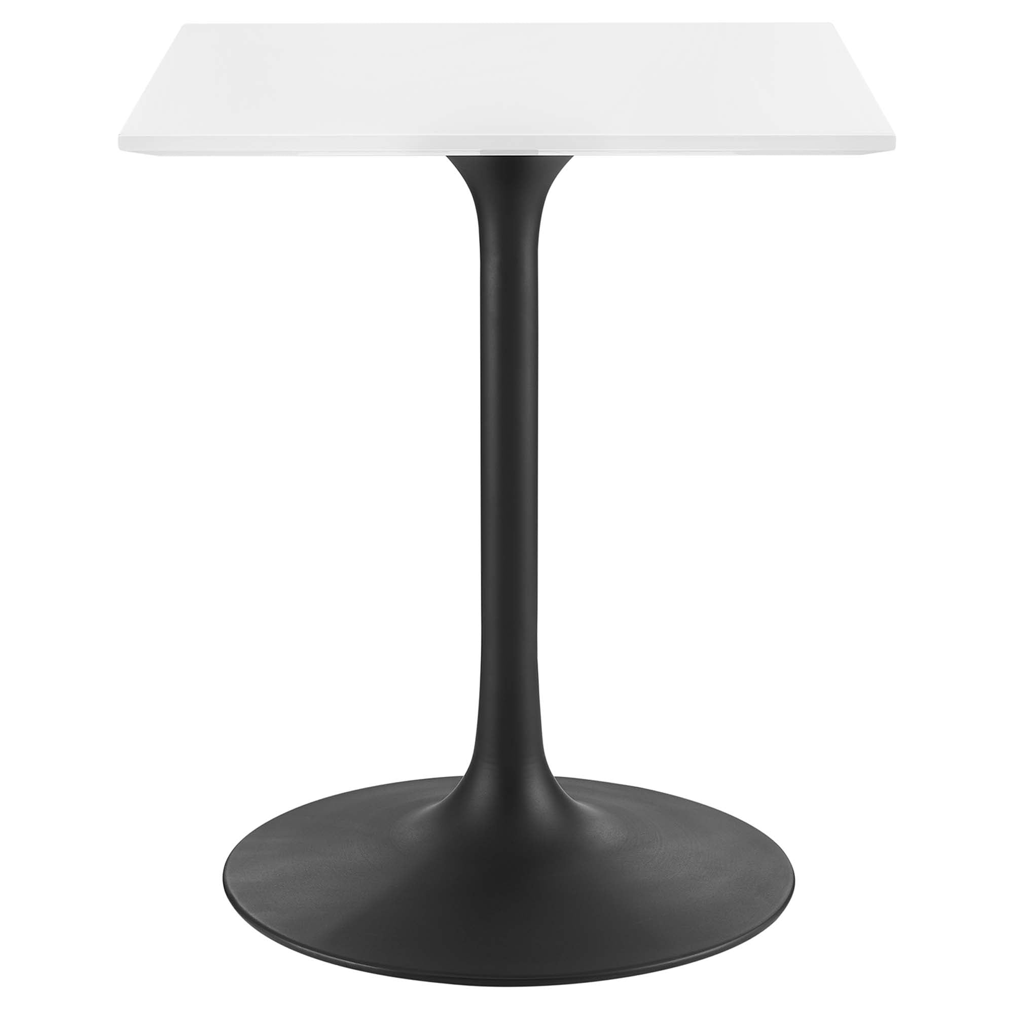 Lippa 24" Square Wood Dining Table, Black White