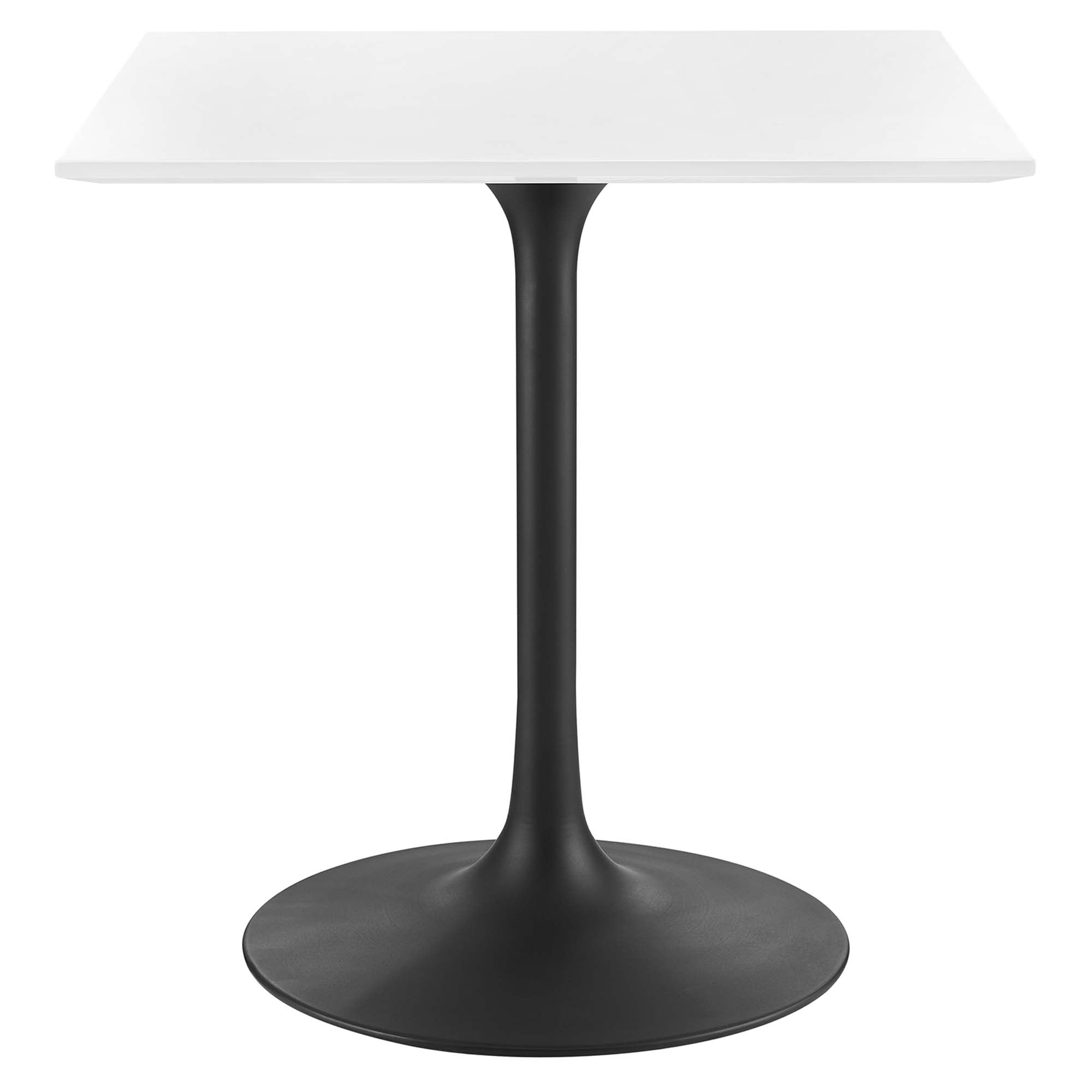 Lippa 28" Square Wood Dining Table, Black White