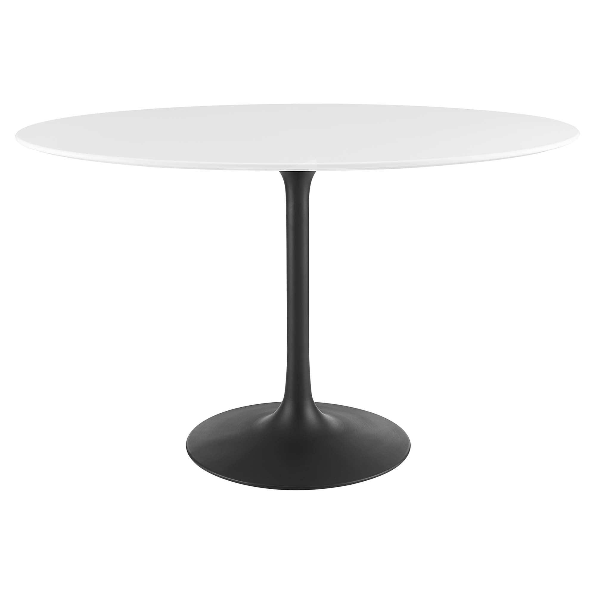 Lippa 48" Oval Wood Dining Table, Black White