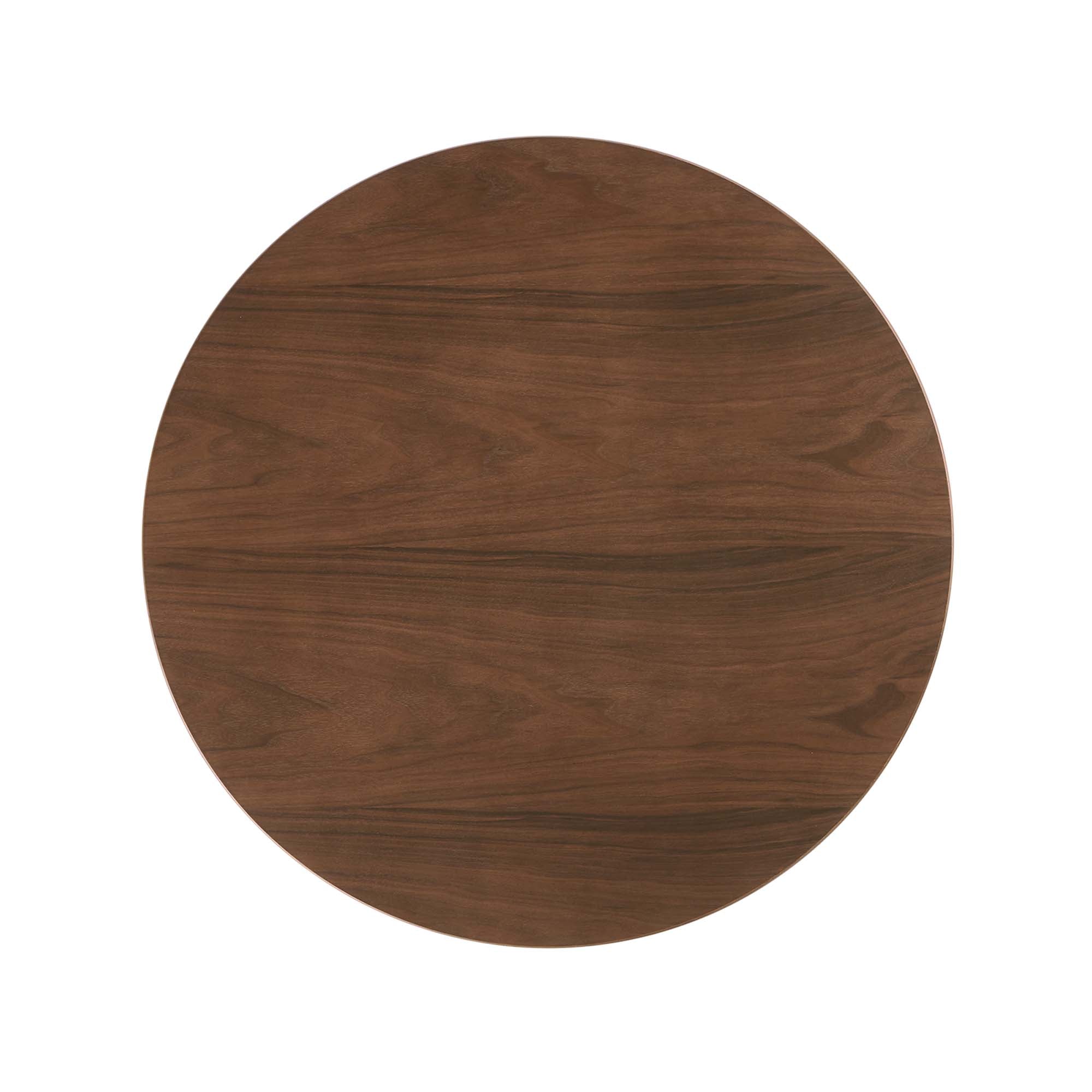 Lippa 36" Round Wood Dining Table, Black Walnut