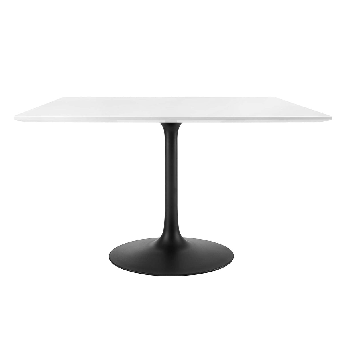 Lippa 48" Square Wood Dining Table, Black White