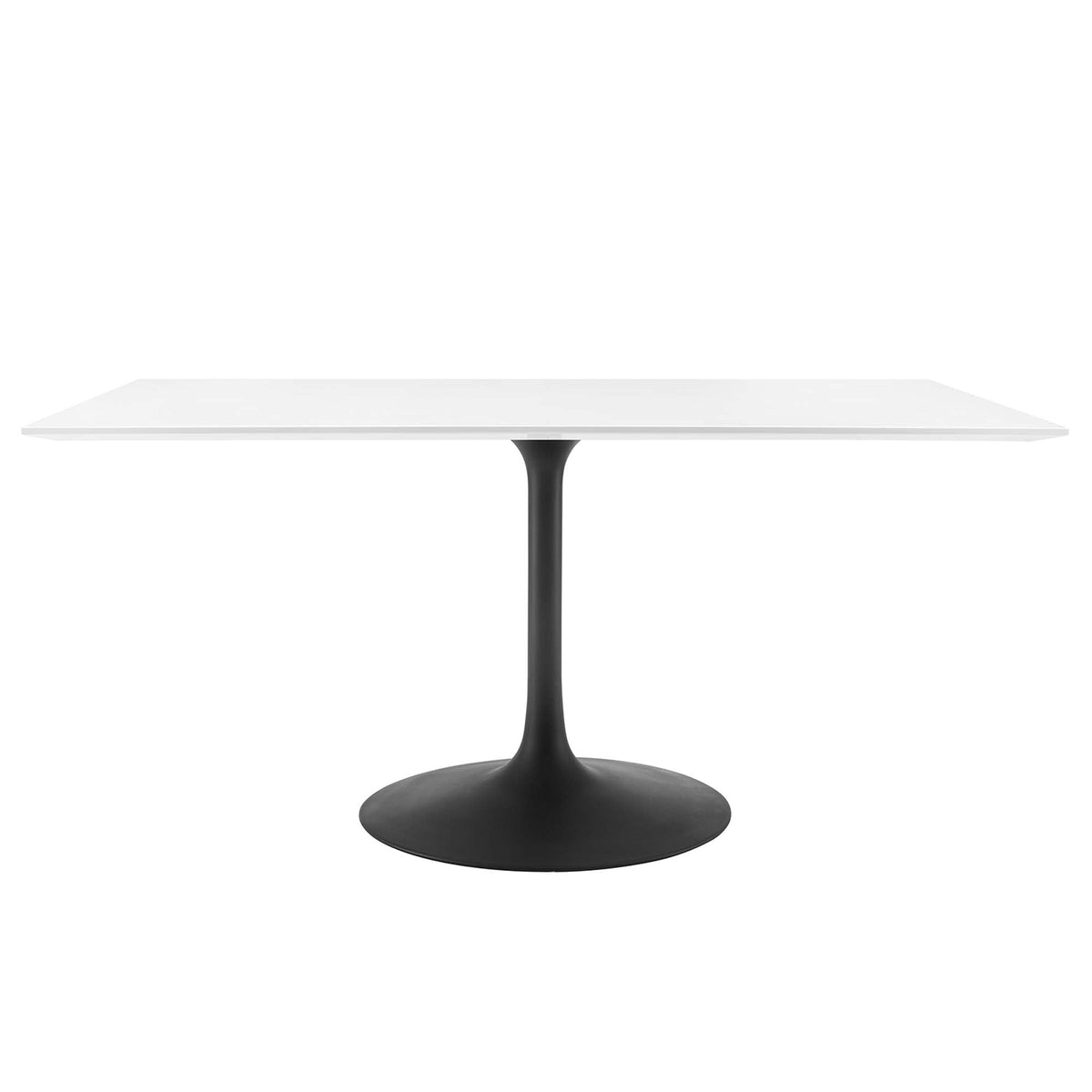 Lippa 60" Rectangle Wood Dining Table, Black White