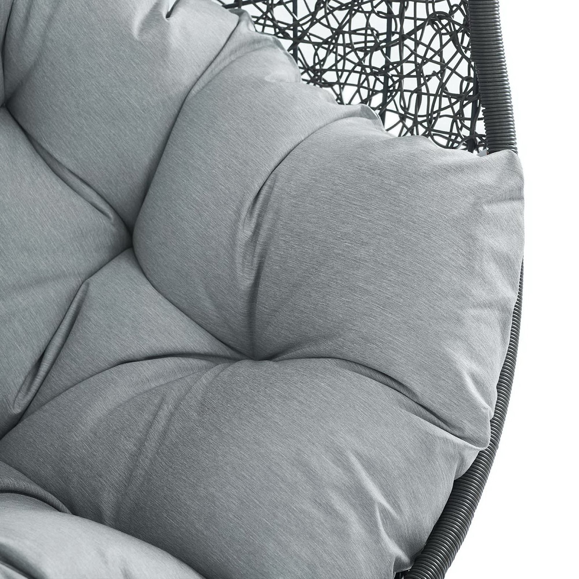 Hide Sunbrella® Fabric Swing Outdoor Patio Lounge Chair Without Stand, Gray Gray