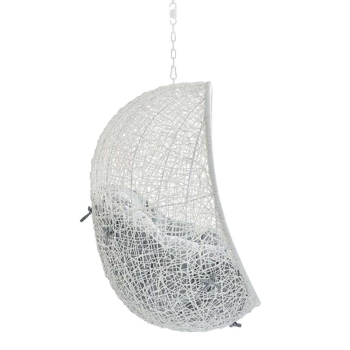 Hide Sunbrella® Fabric Swing Outdoor Patio Lounge Chair Without Stand, White Gray