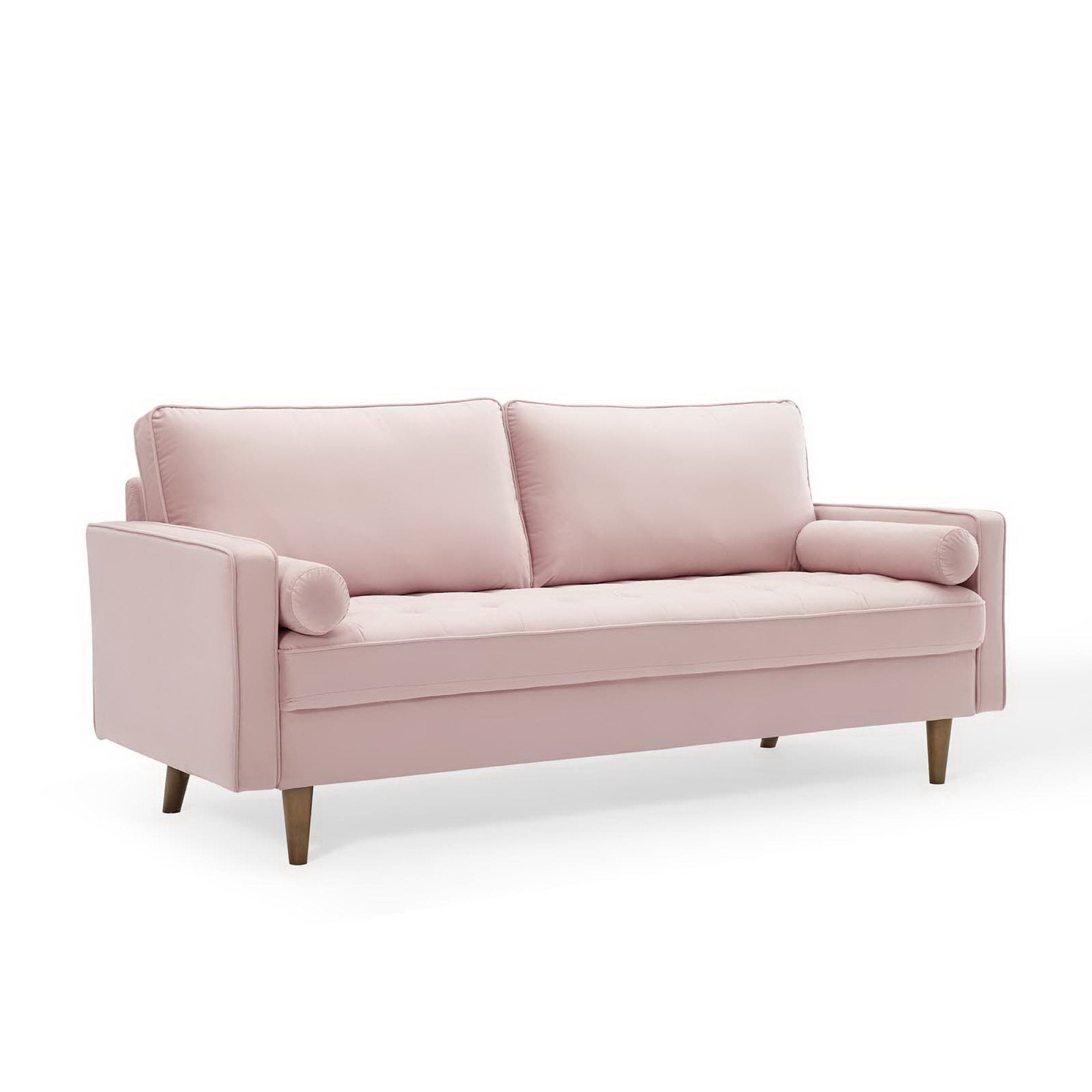 Valour Performance Velvet Sofa, Pink
