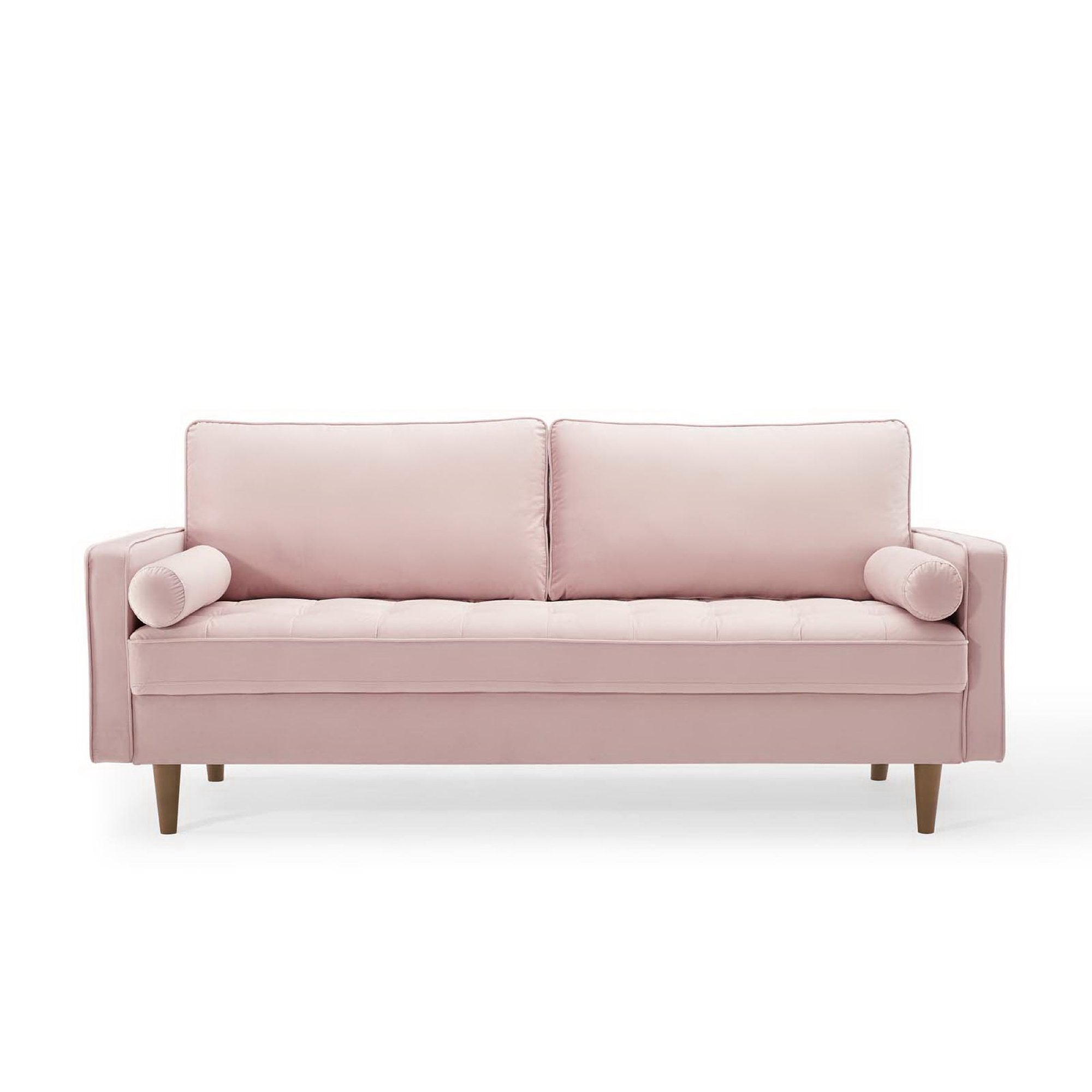 Valour Performance Velvet Sofa, Pink