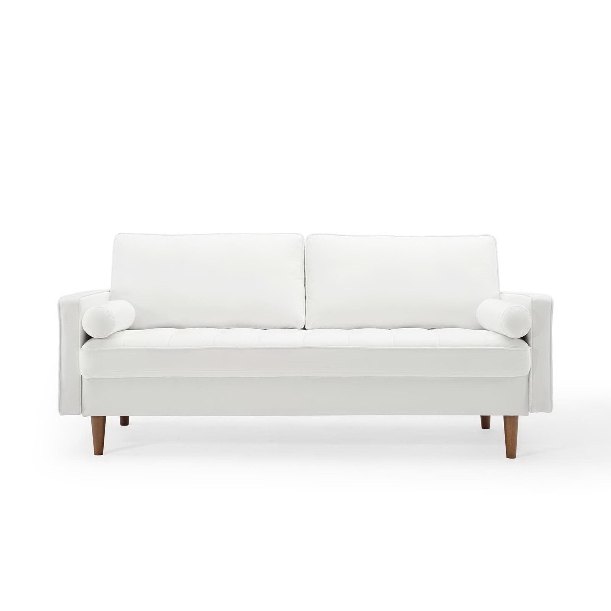 Valour Performance Velvet Sofa, White