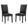 Parcel Performance Velvet Dining Side Chairs Set of 2, Charcoal