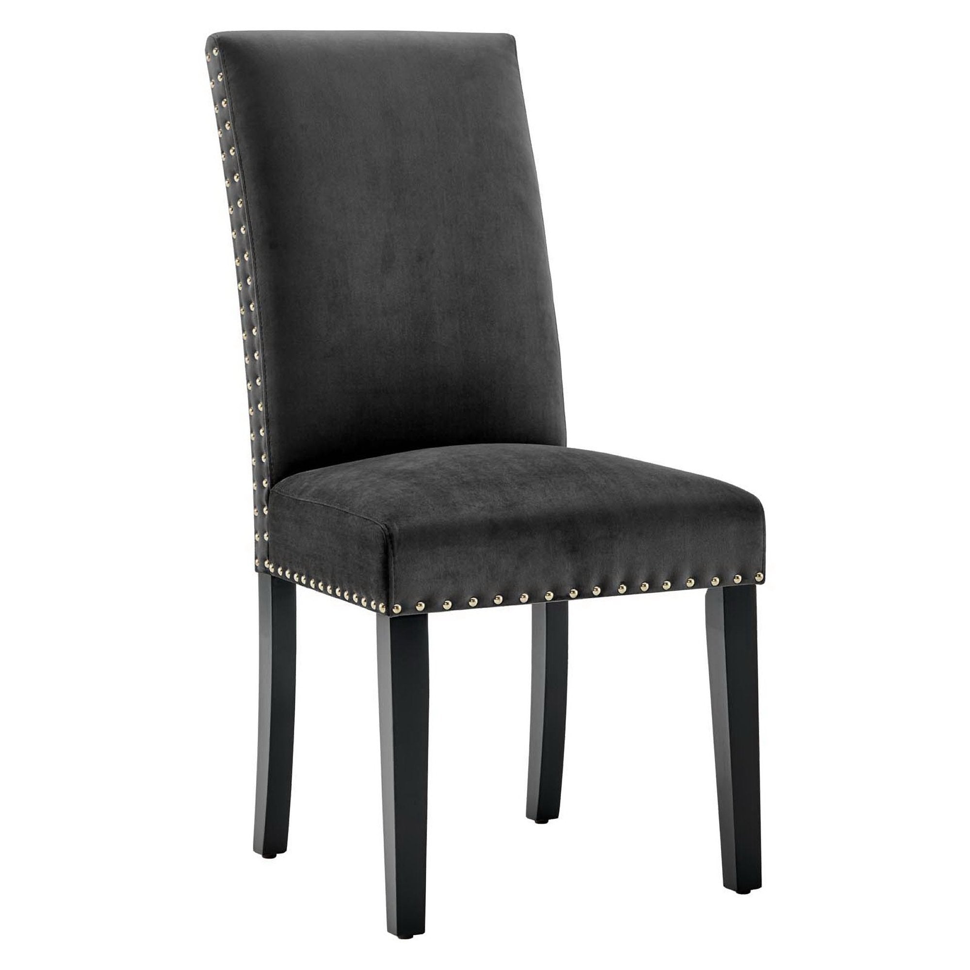 Parcel Performance Velvet Dining Side Chairs Set of 2, Charcoal