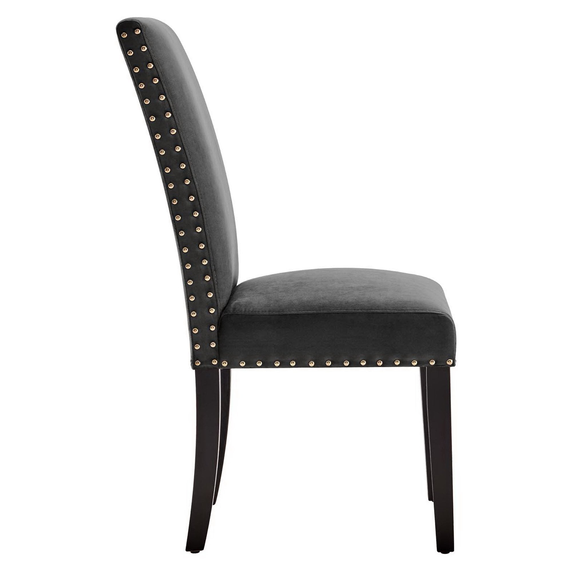 Parcel Performance Velvet Dining Side Chairs Set of 2, Charcoal