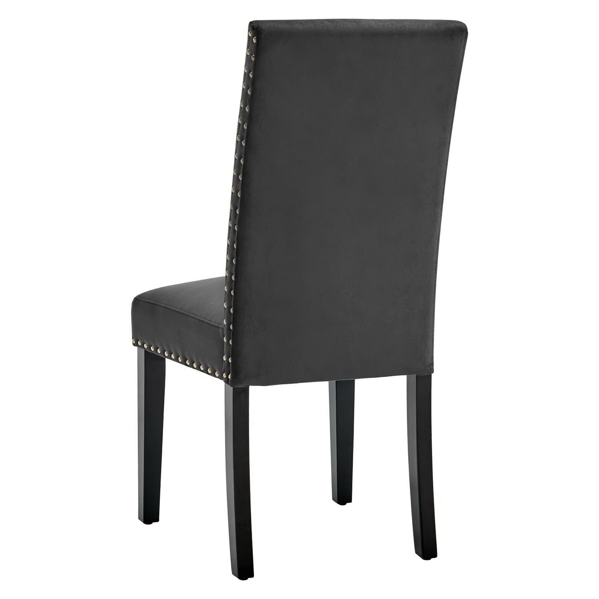 Parcel Performance Velvet Dining Side Chairs Set of 2, Charcoal