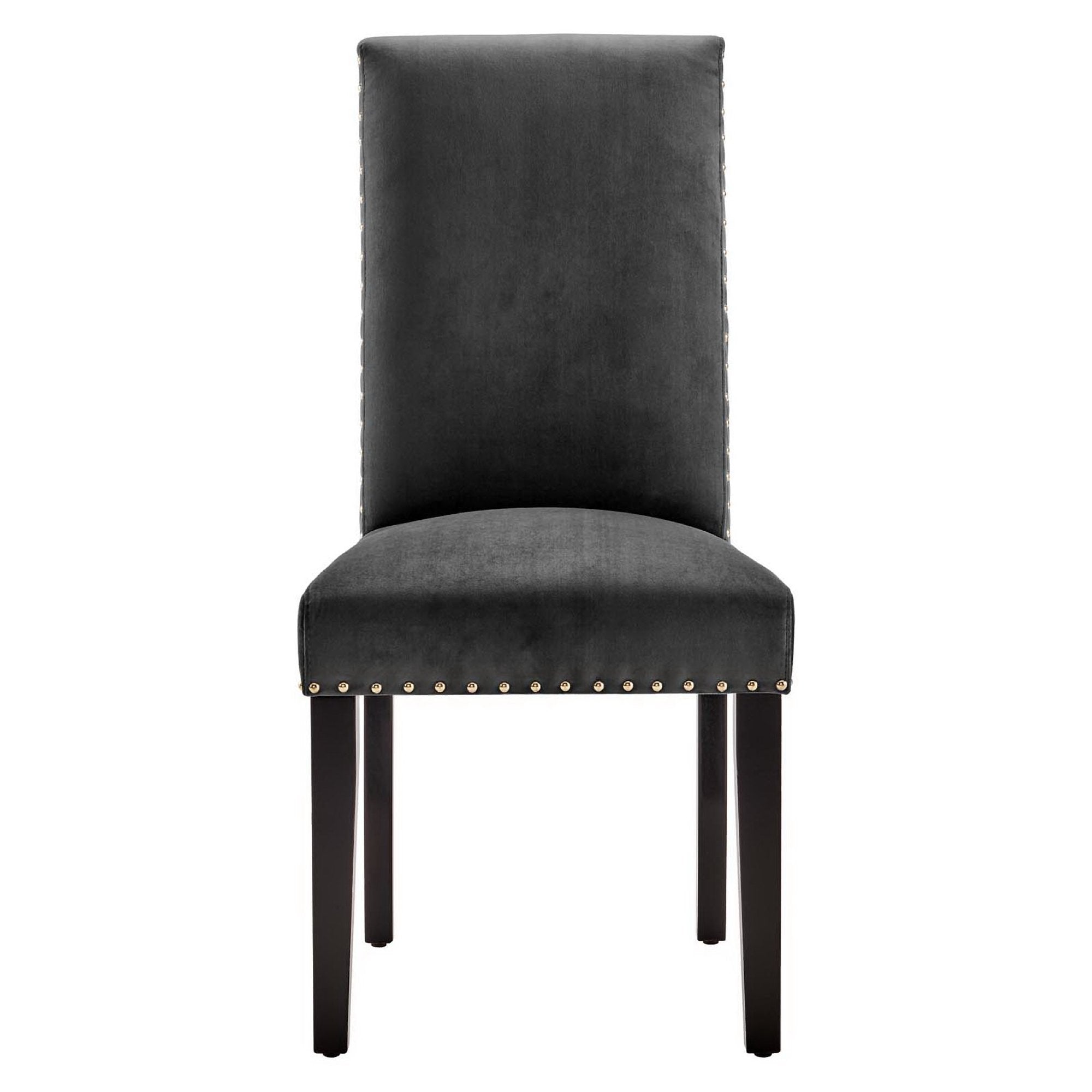 Parcel Performance Velvet Dining Side Chairs Set of 2, Charcoal