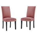 Parcel Performance Velvet Dining Side Chairs Set of 2, Dusty Rose