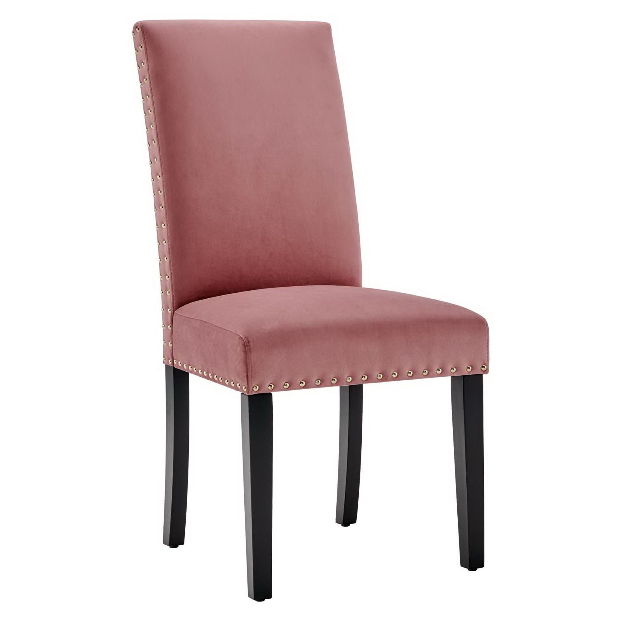 Parcel Performance Velvet Dining Side Chairs Set of 2, Dusty Rose